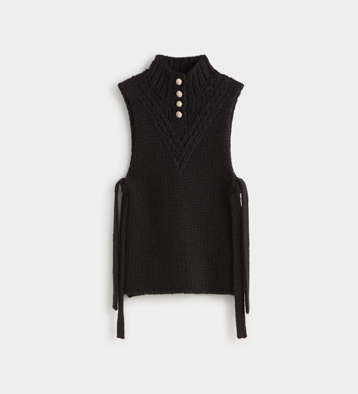 Knit gilet with buttons