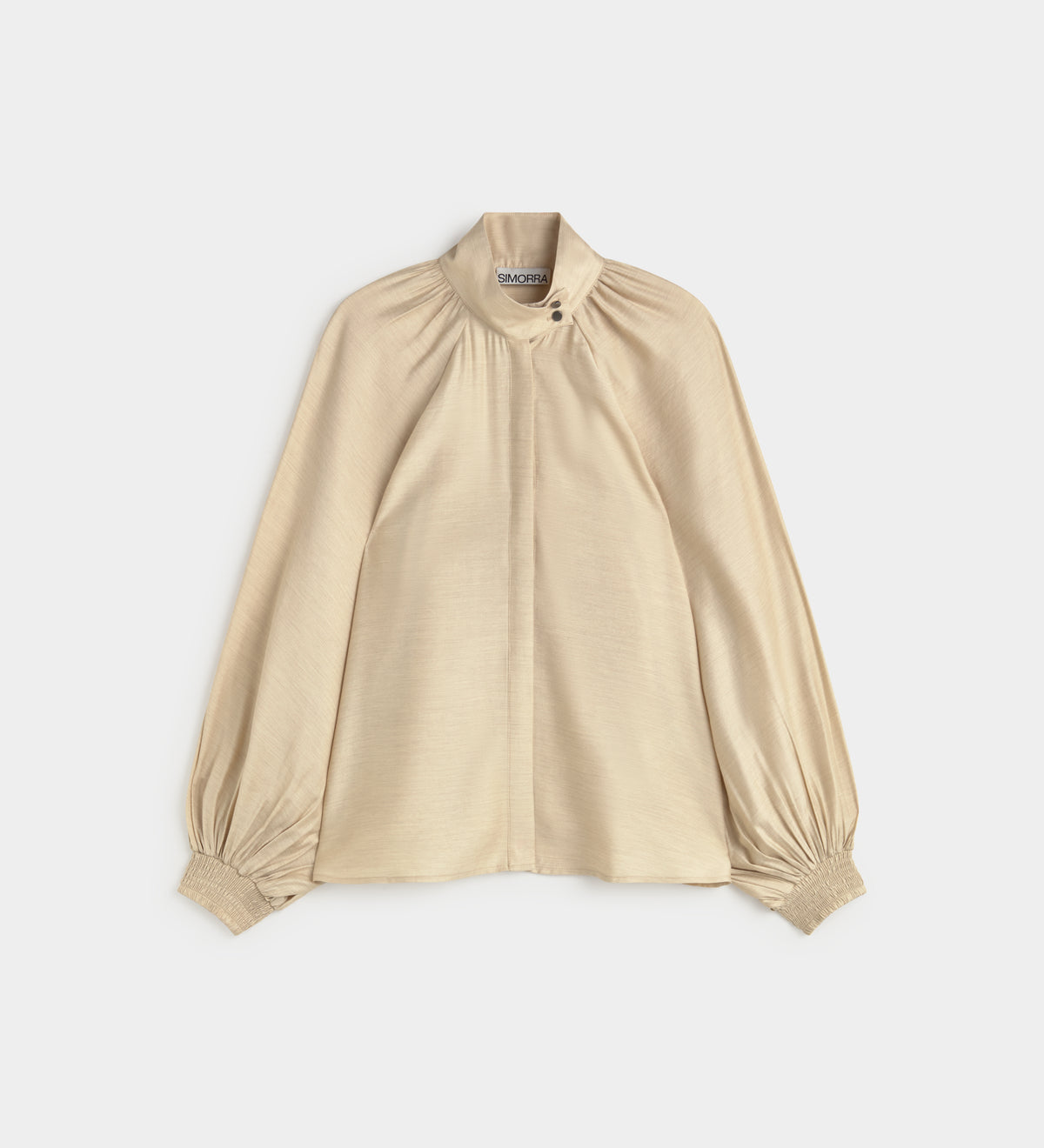 Blouse fluide col cheminée