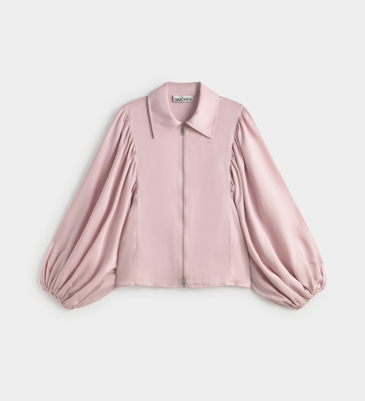 Blusa cremallera manga abullonada