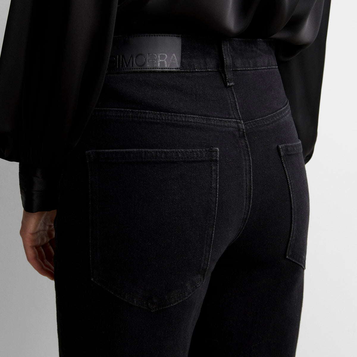 Pantalón recto sarga algodón