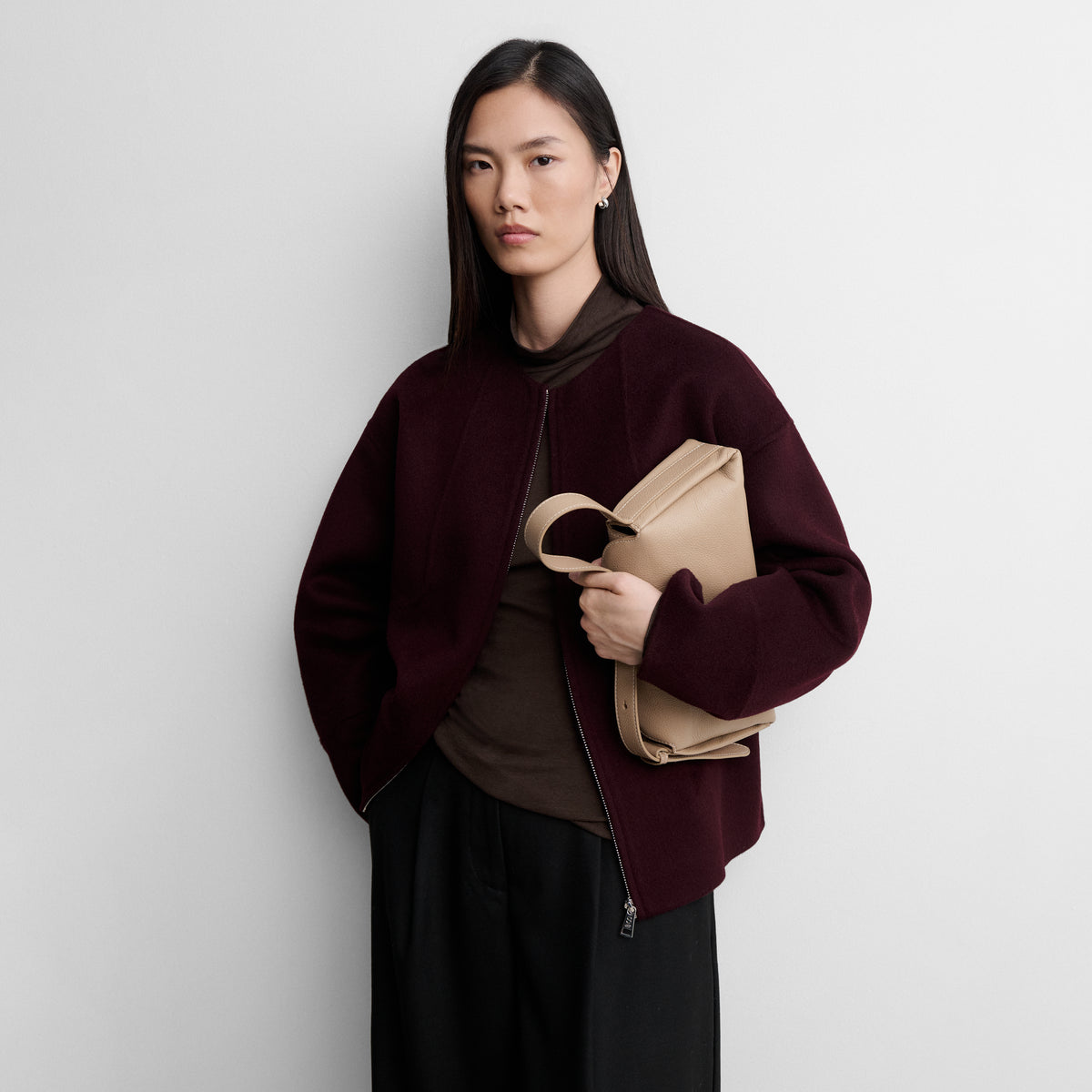 Bolso piel baguette