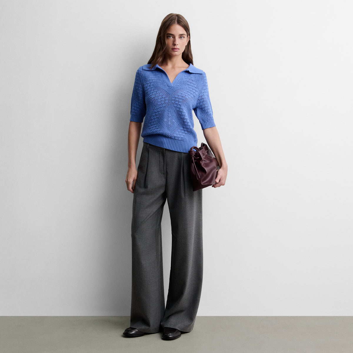 Top polo en maille