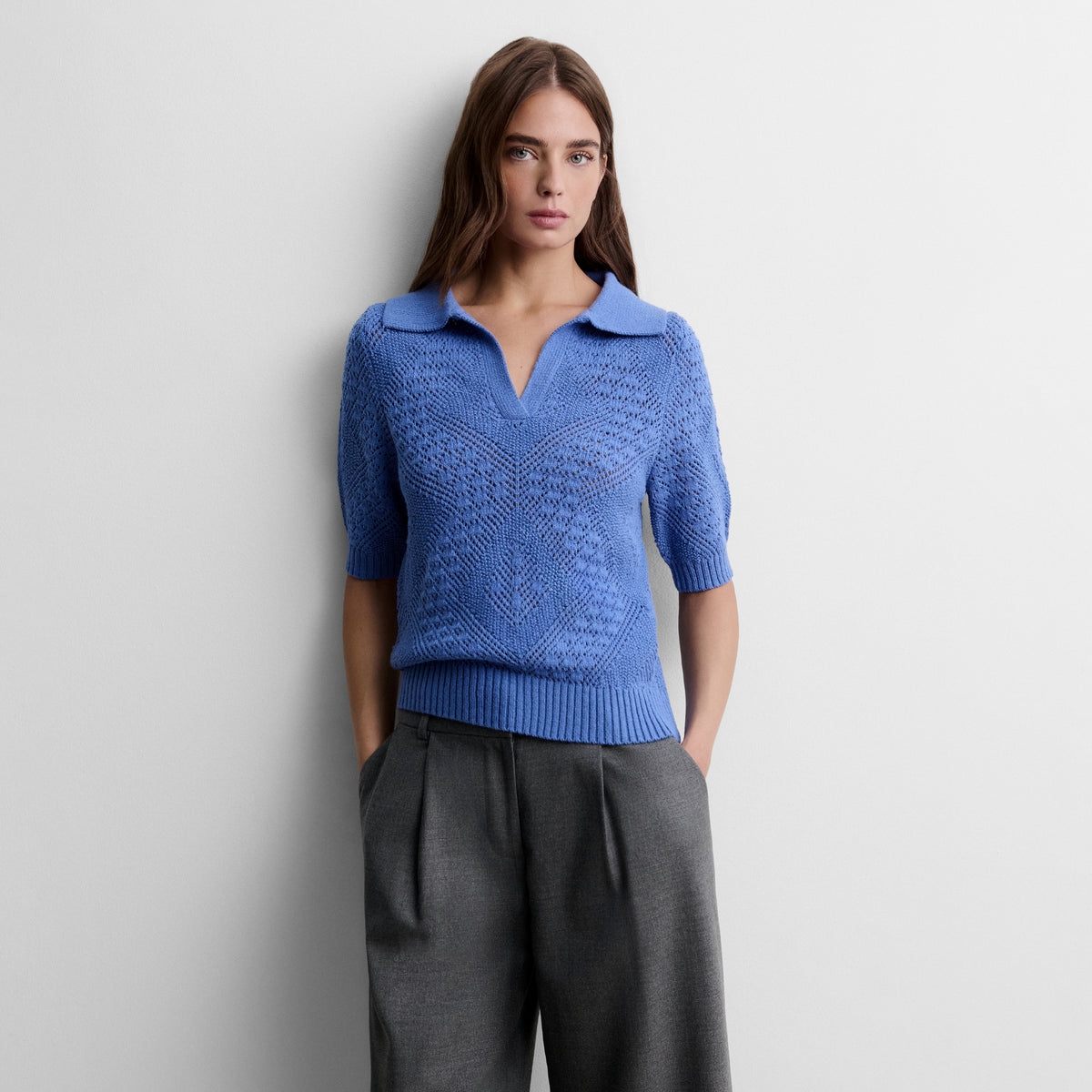 Top polo en maille