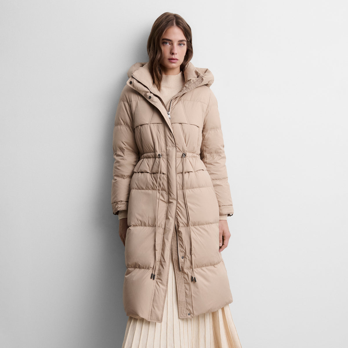 Parka larga acolchada