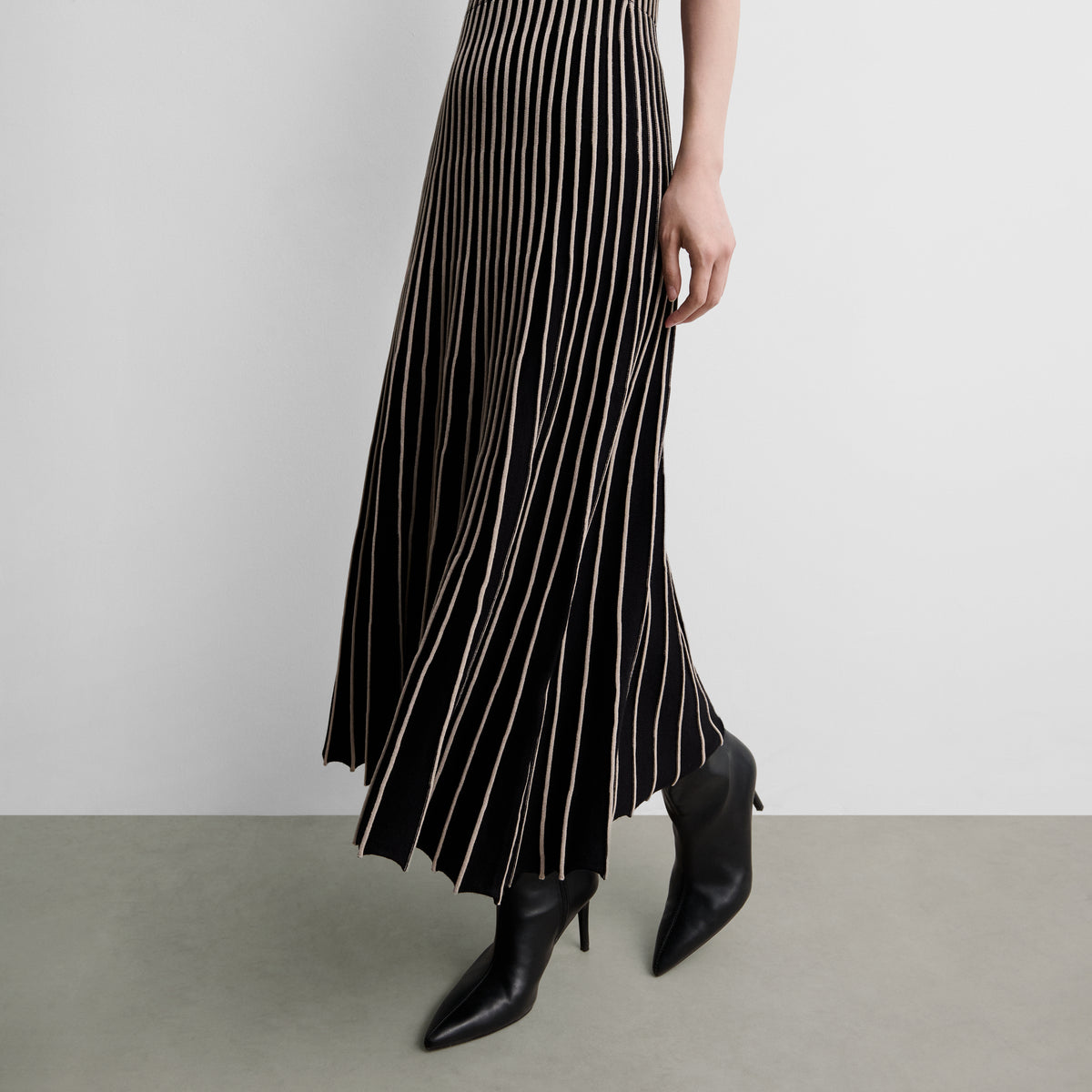 Robe en maille bicolore