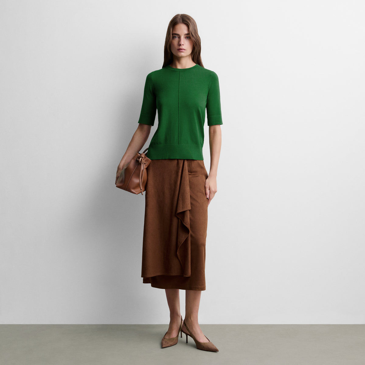 Pull en maille à manches courtes