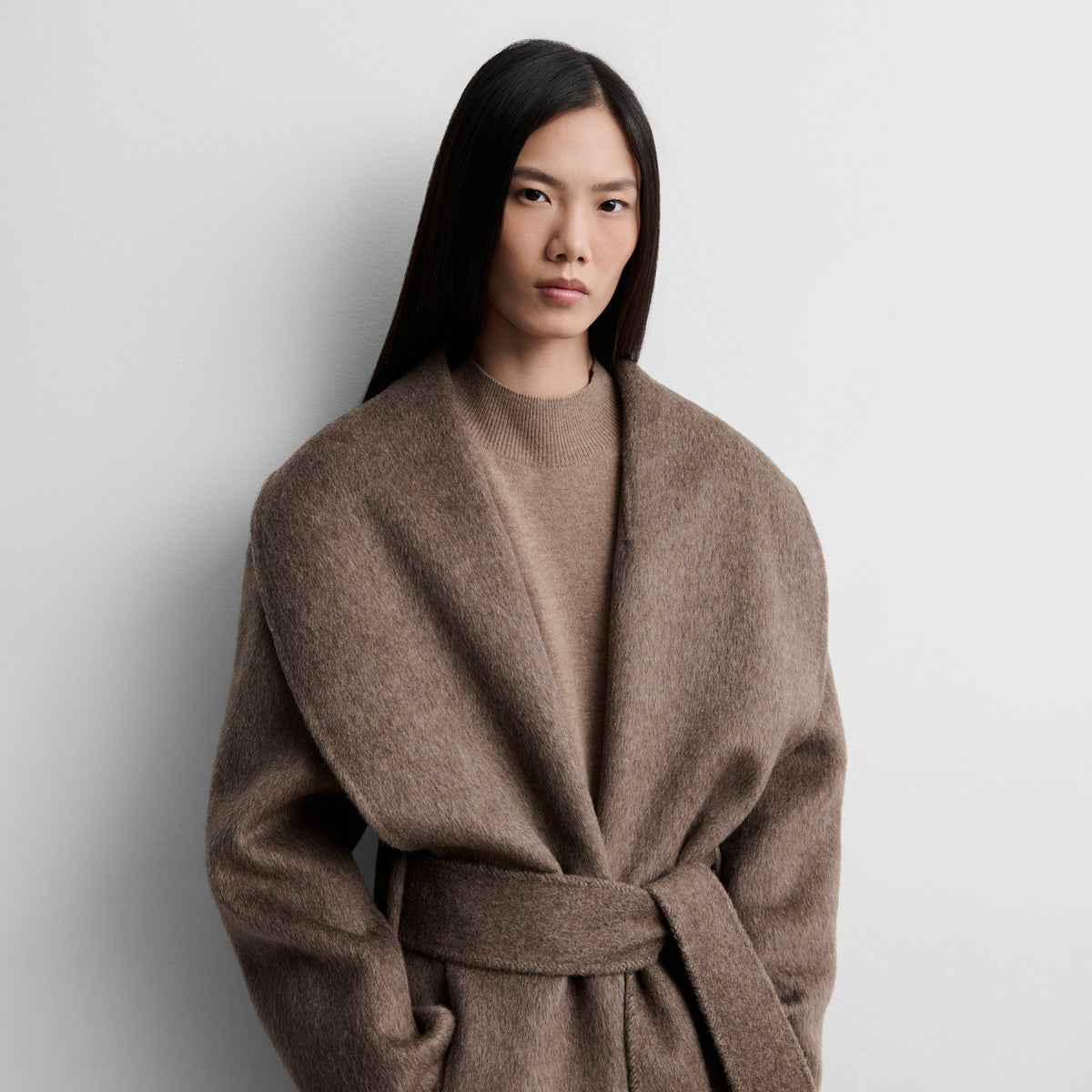 Manteau en laine double face