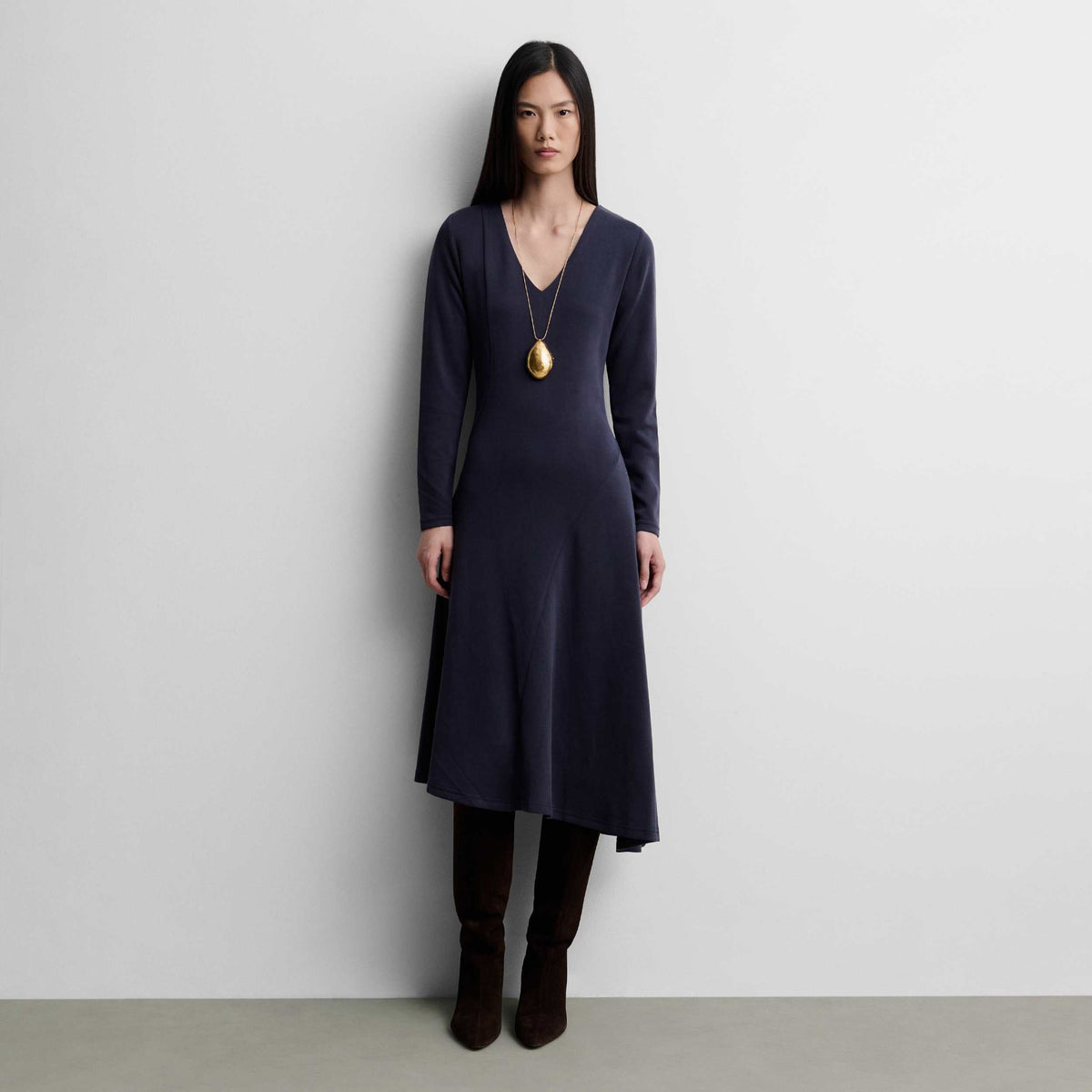 Flared knit dress