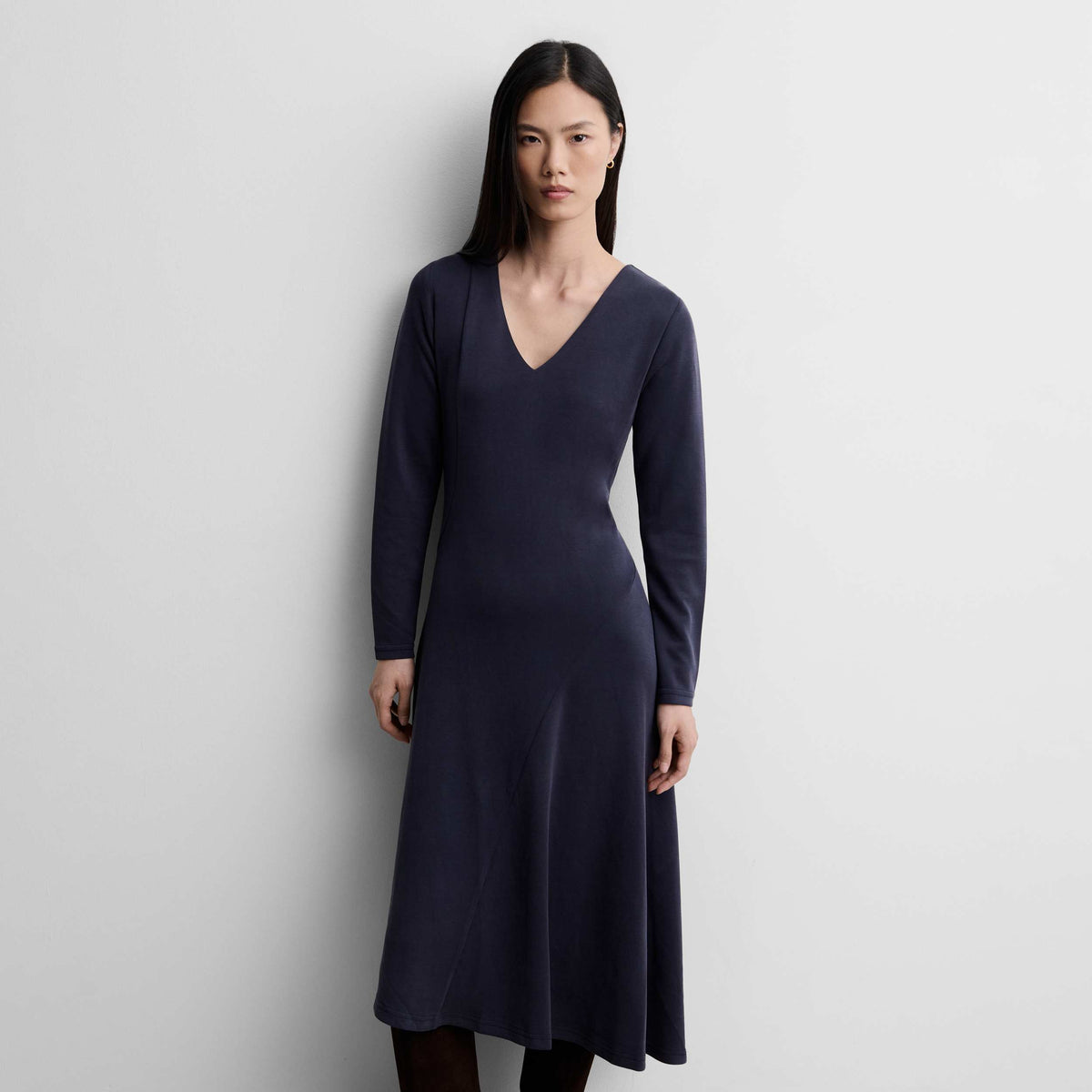 Flared knit dress