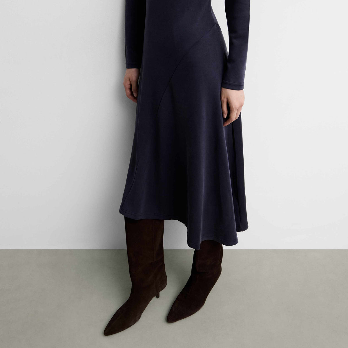 Flared knit dress