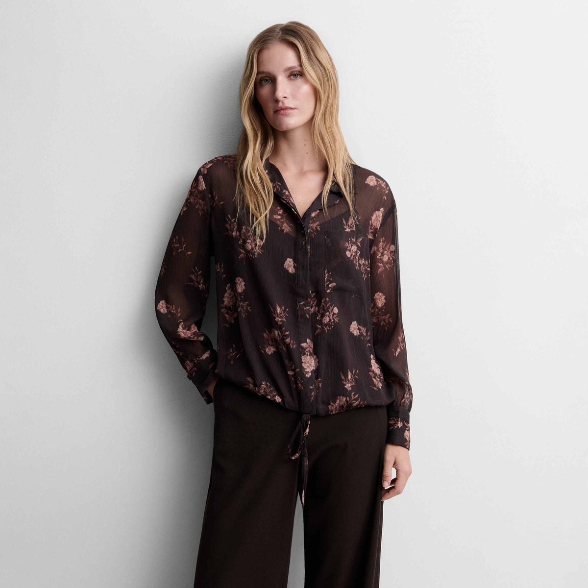 Blouse courte imprimée