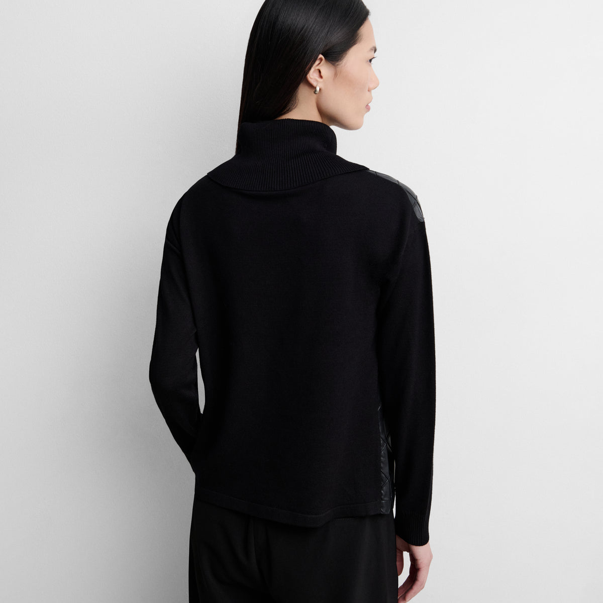 Pull bimatière à losanges