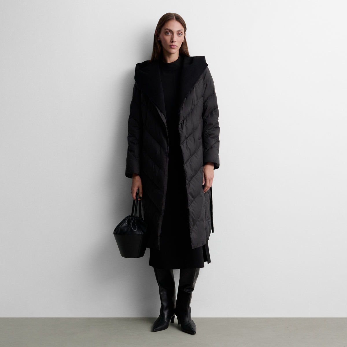 Long hooded parka