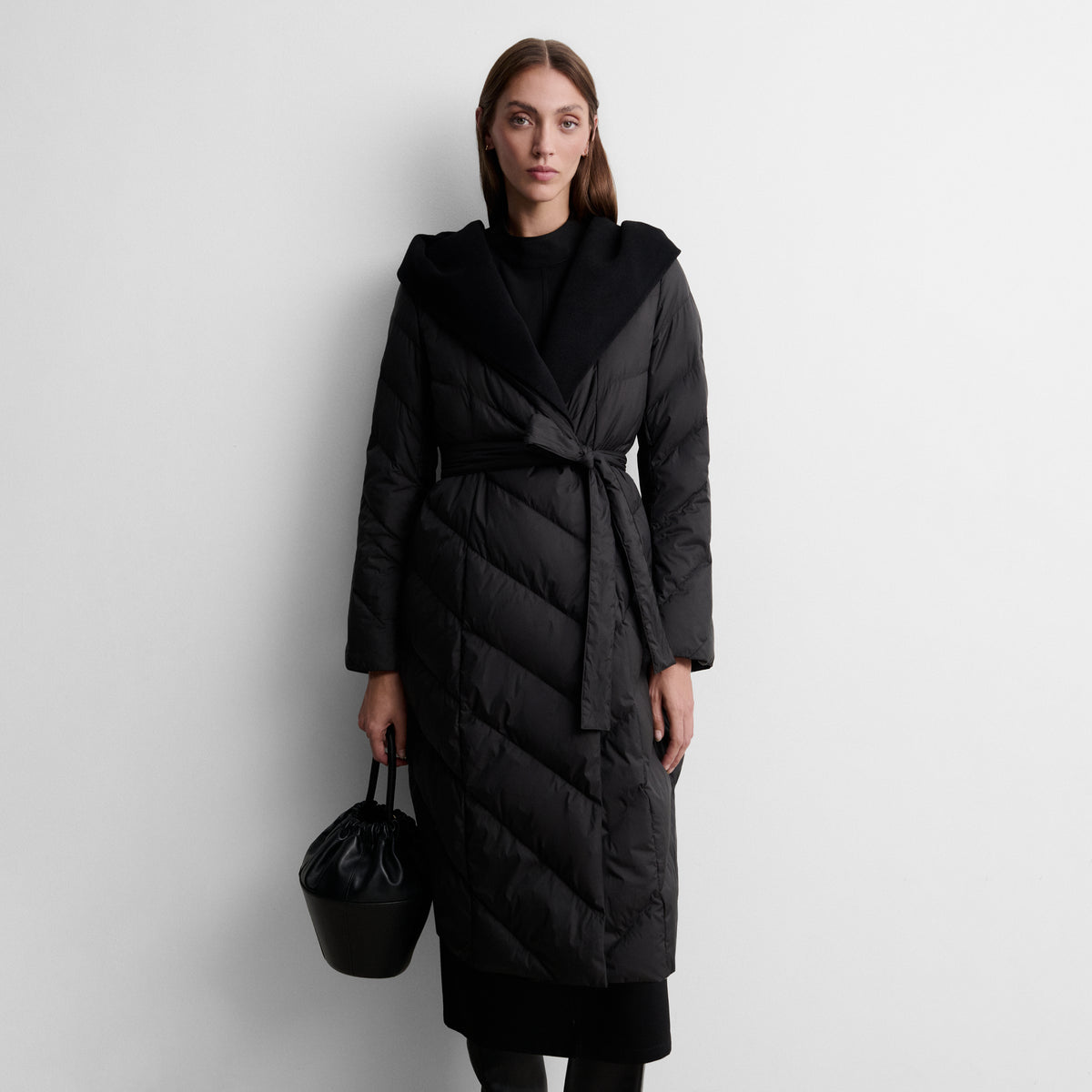 Long hooded parka