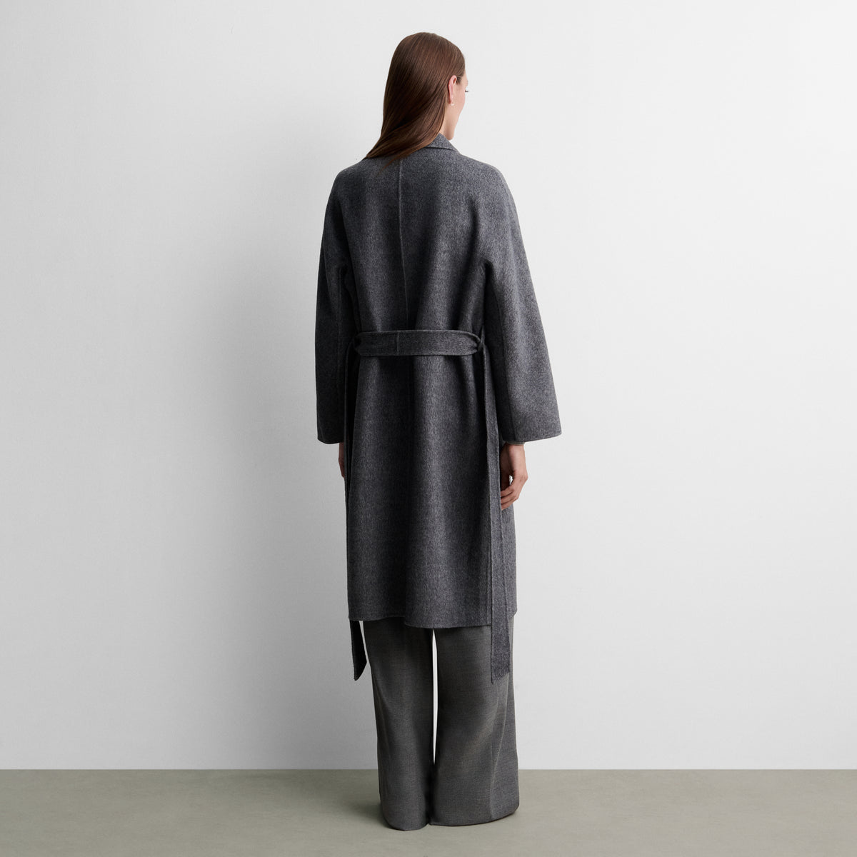 Long double-breasted coat