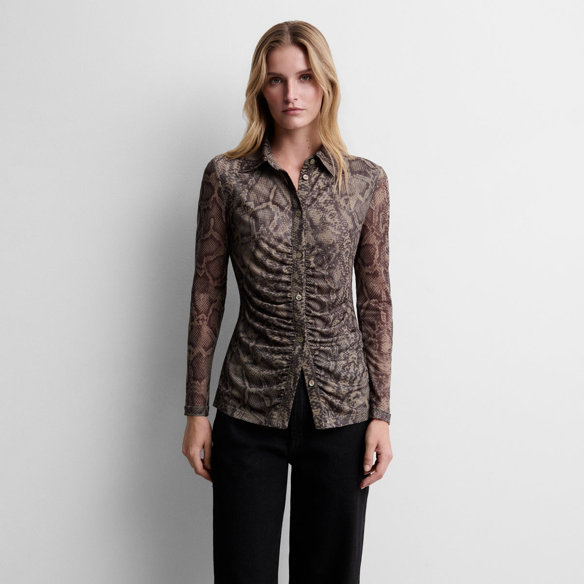 Camisa tul estampada