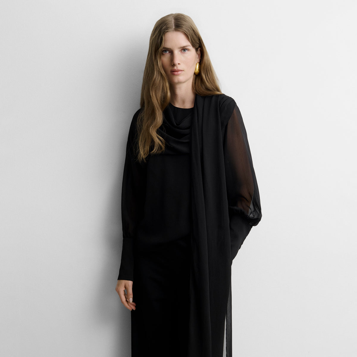 Blusa fluida pañuelo