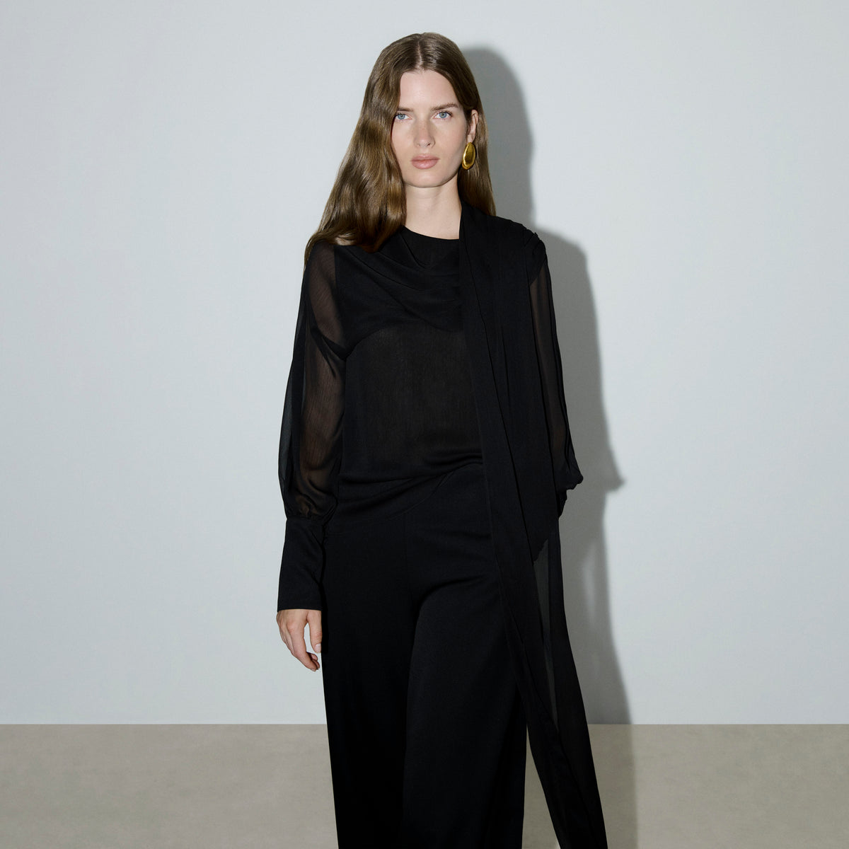 Blusa fluida pañuelo