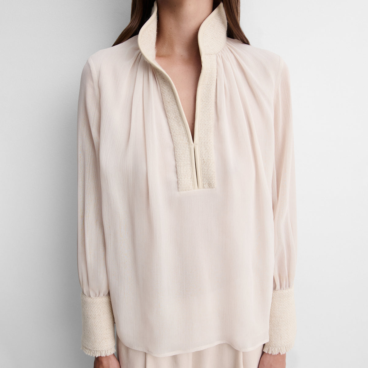 Blusa gasa bimateria