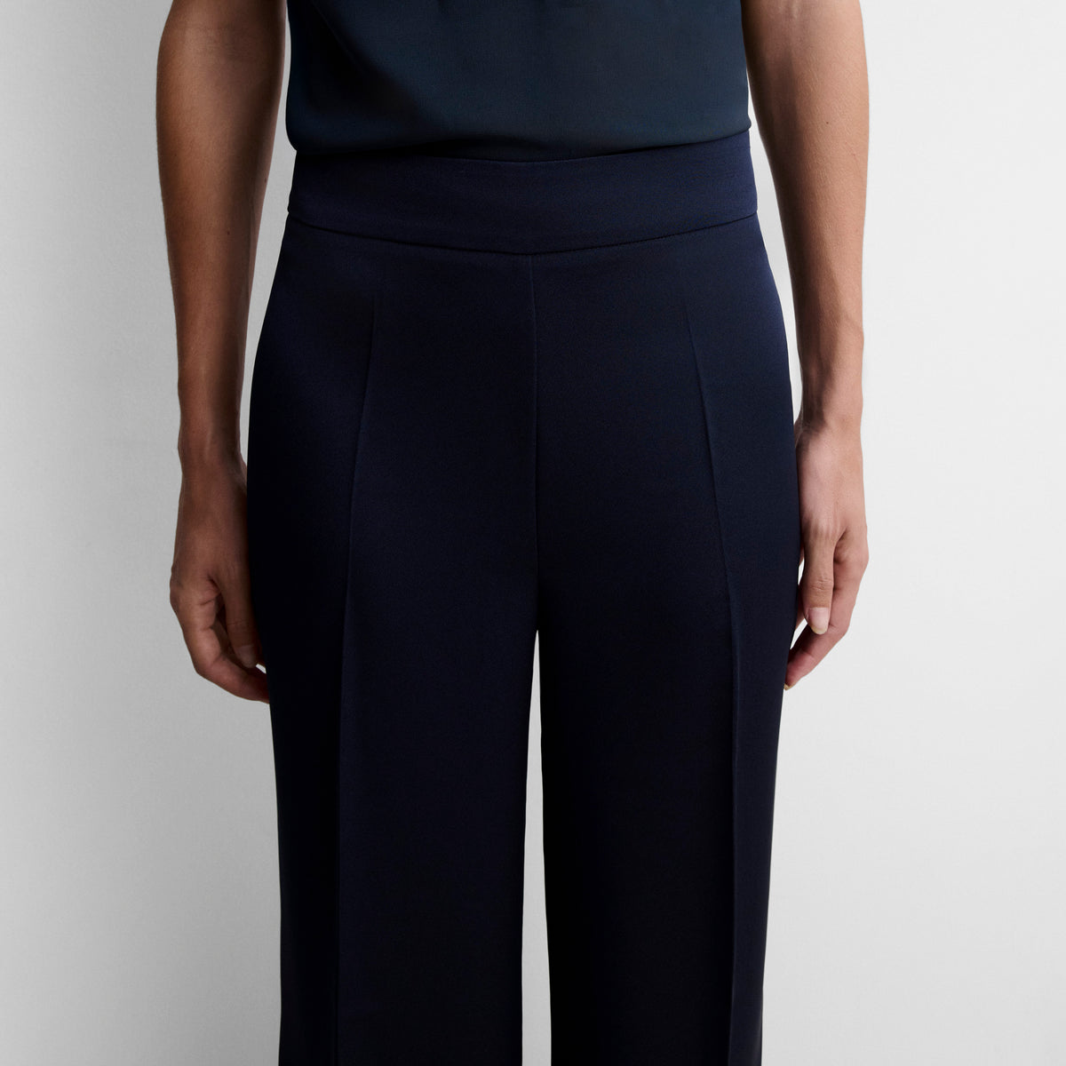 Pantalon évasé taille haute