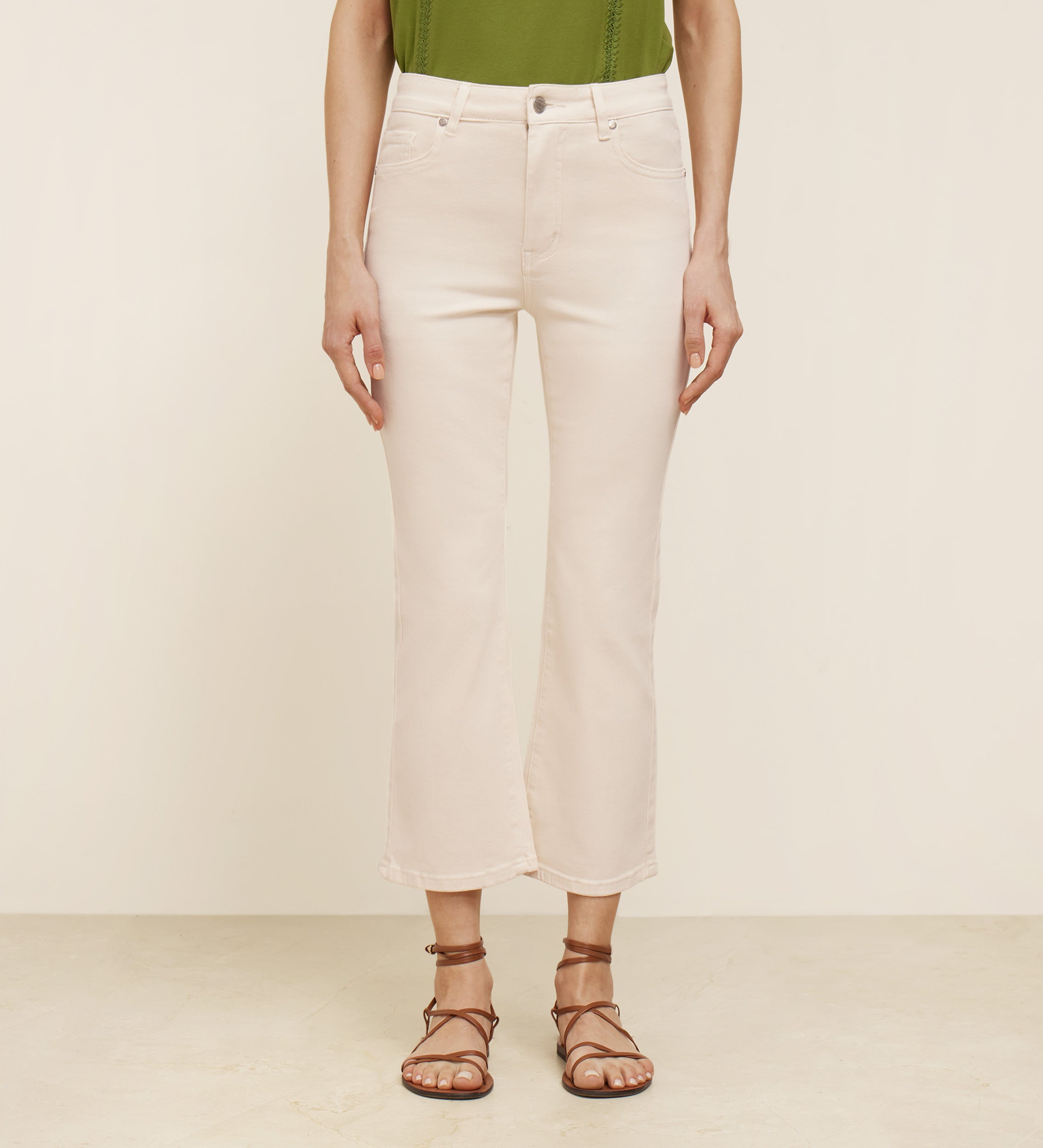Pantalon court évasé