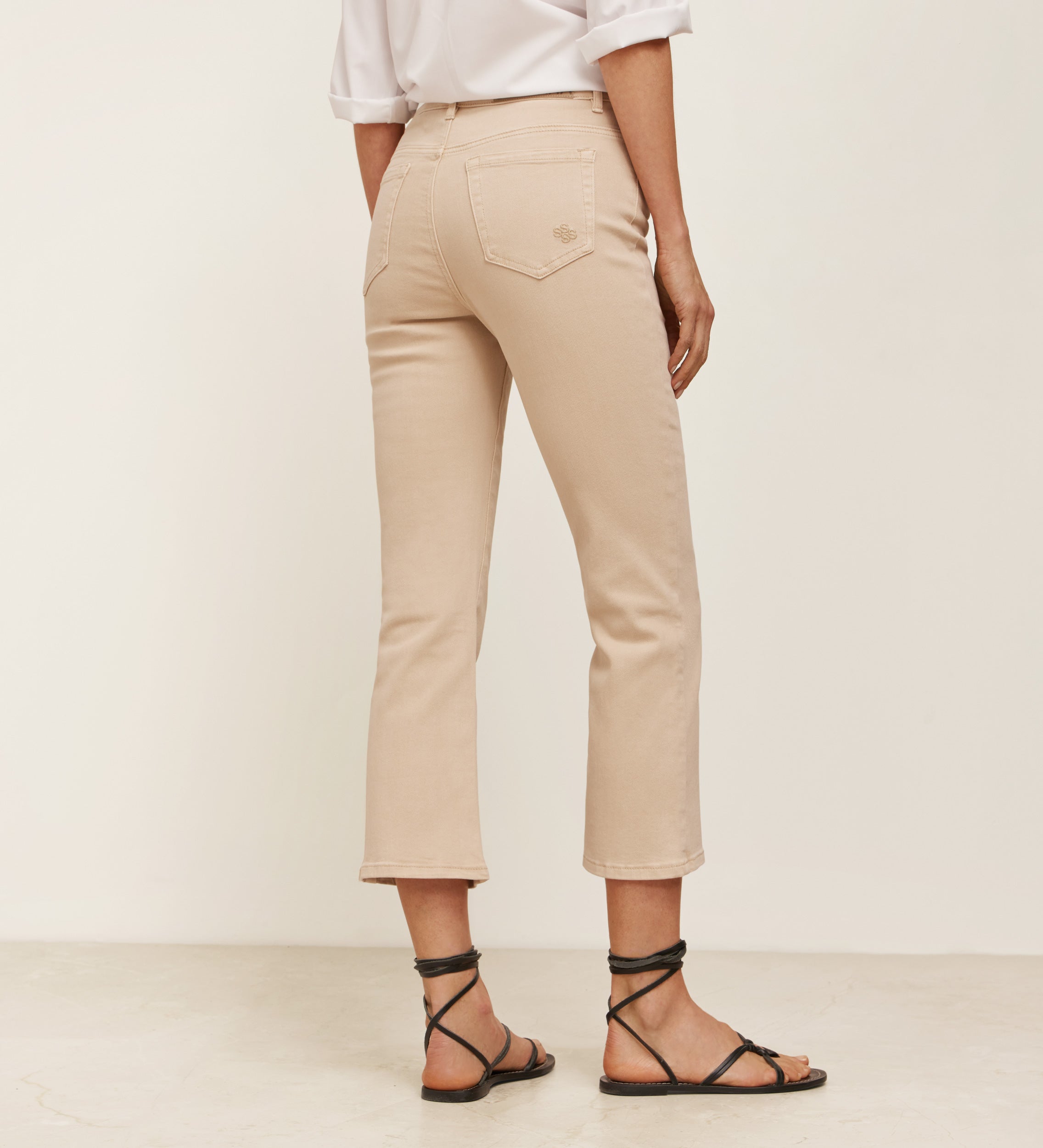 Pantalon court évasé