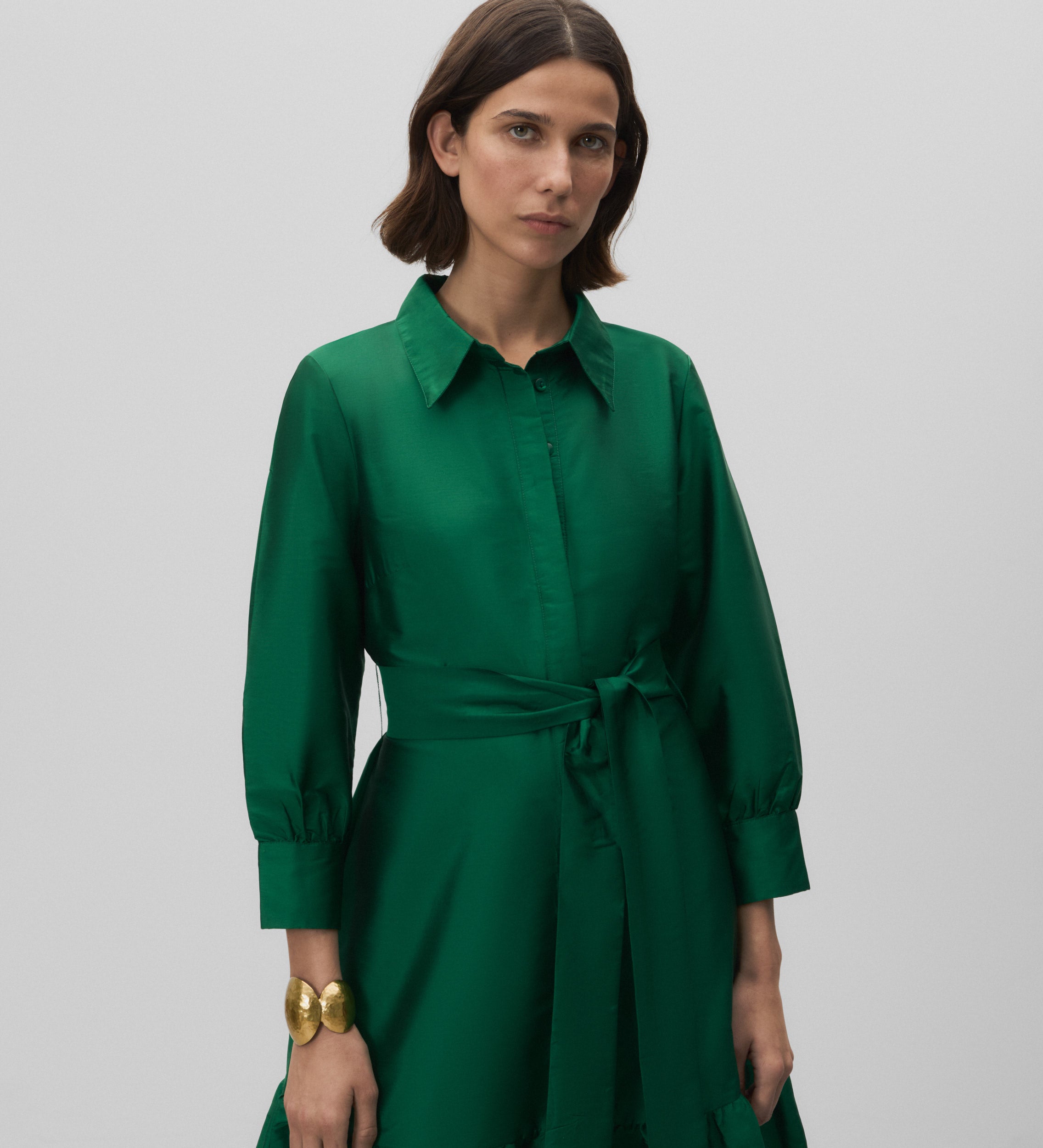 Robe chemise en taffetas