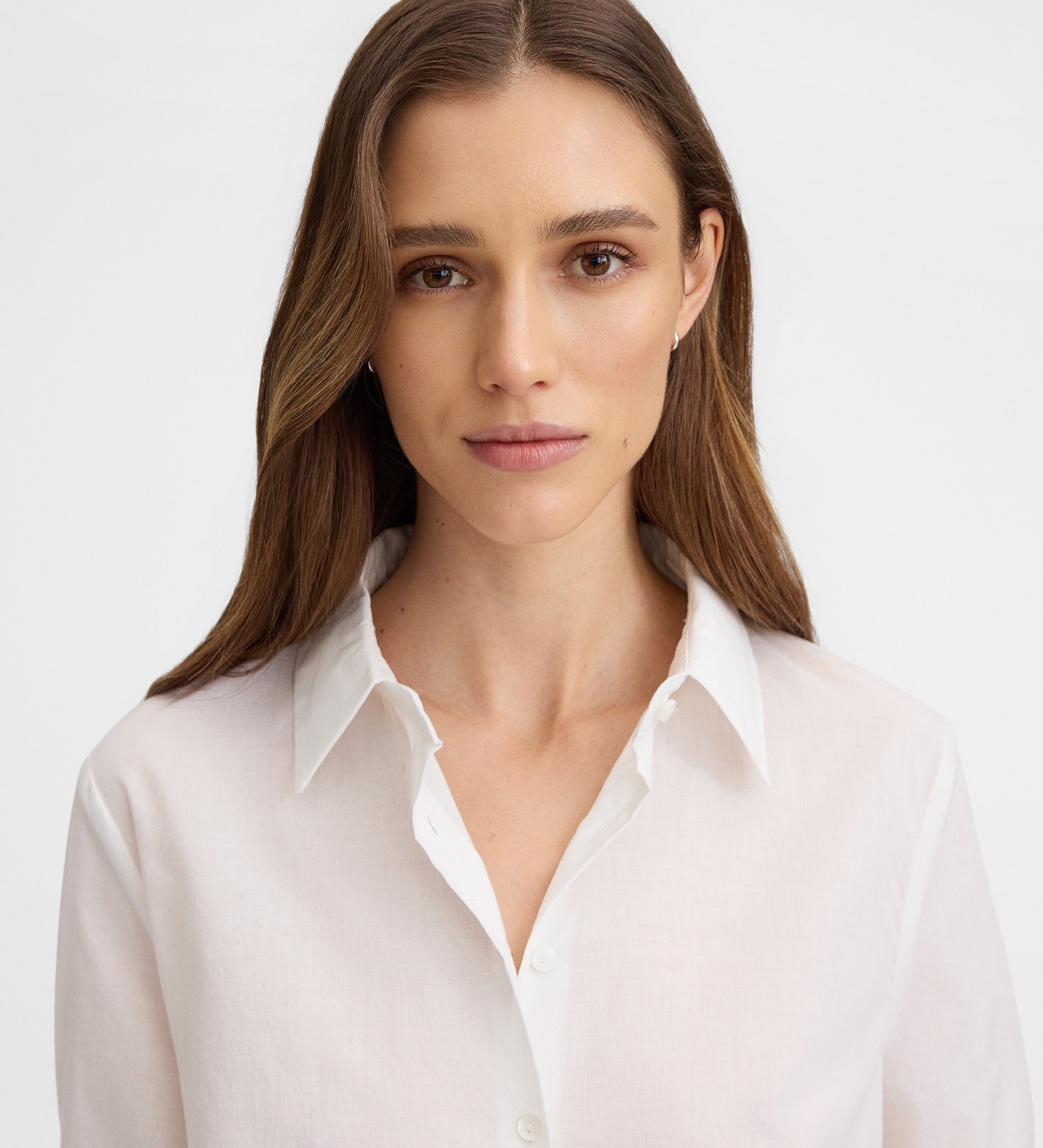 Camisa recta algodón