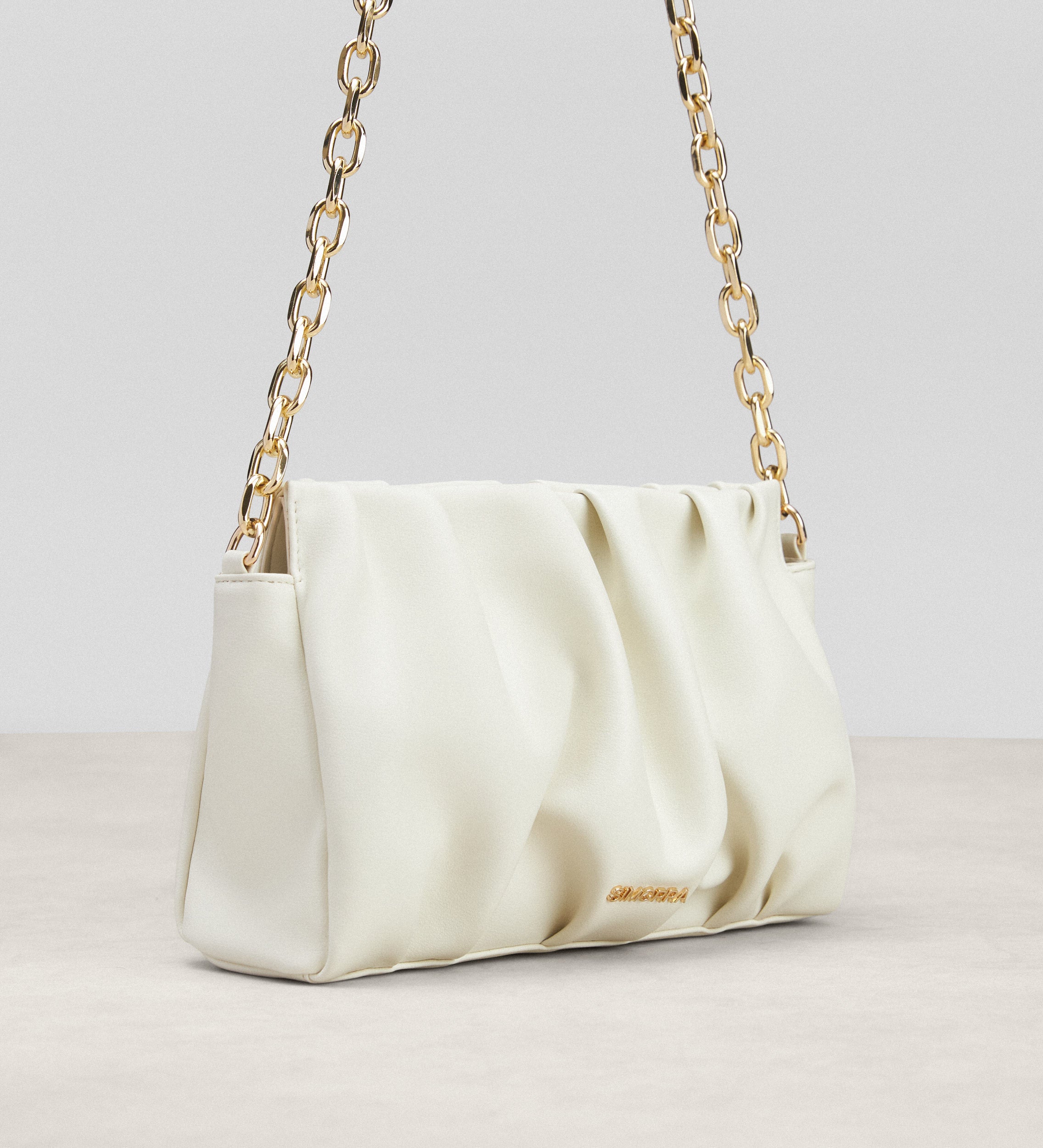 Sac en cuir plissé