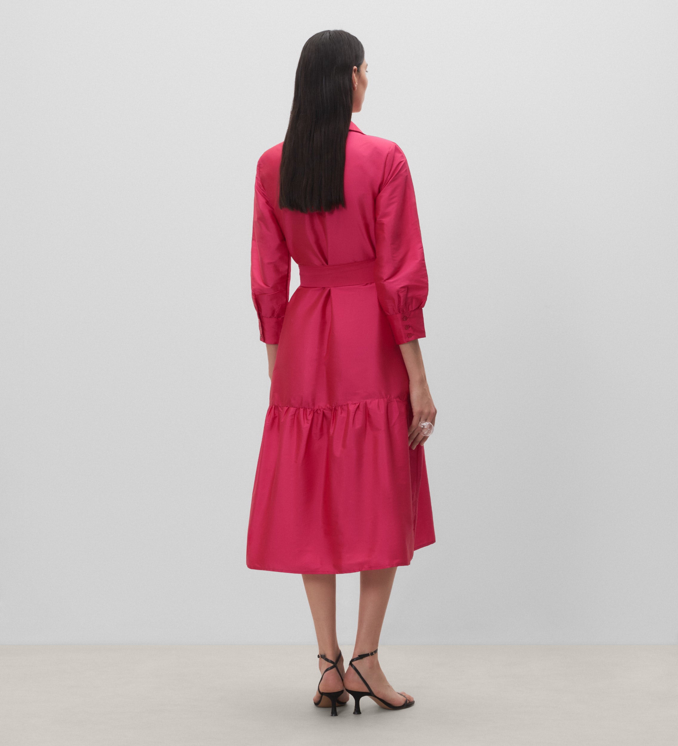 Robe chemise en taffetas