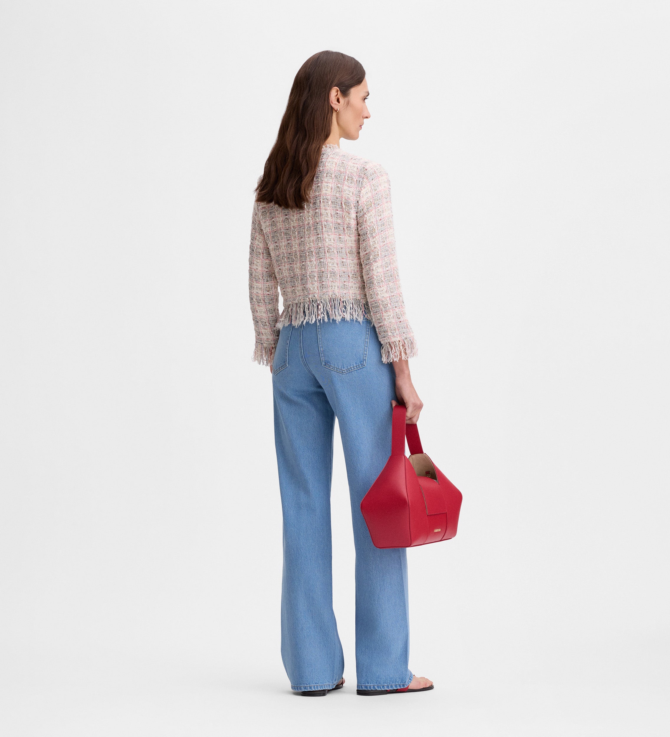 Fringed tweed jacket
