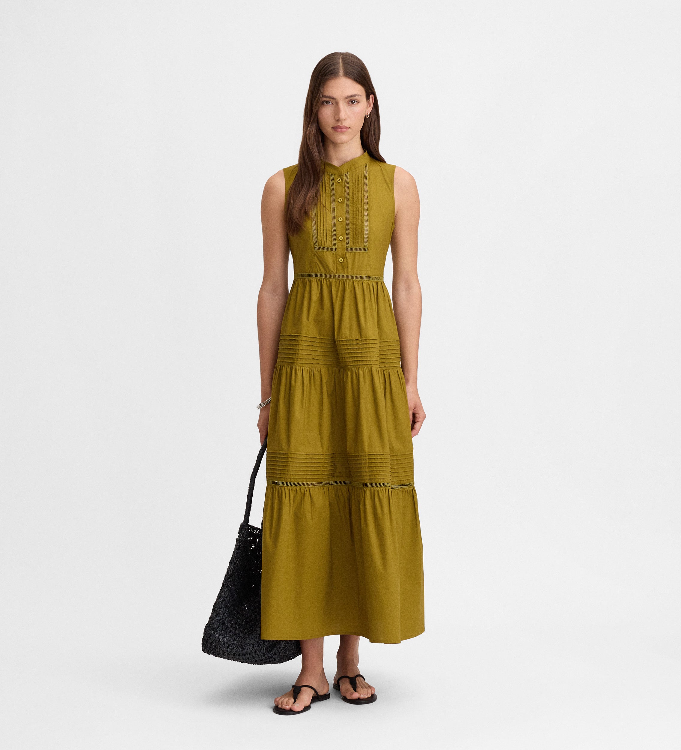 Robe midi plissée