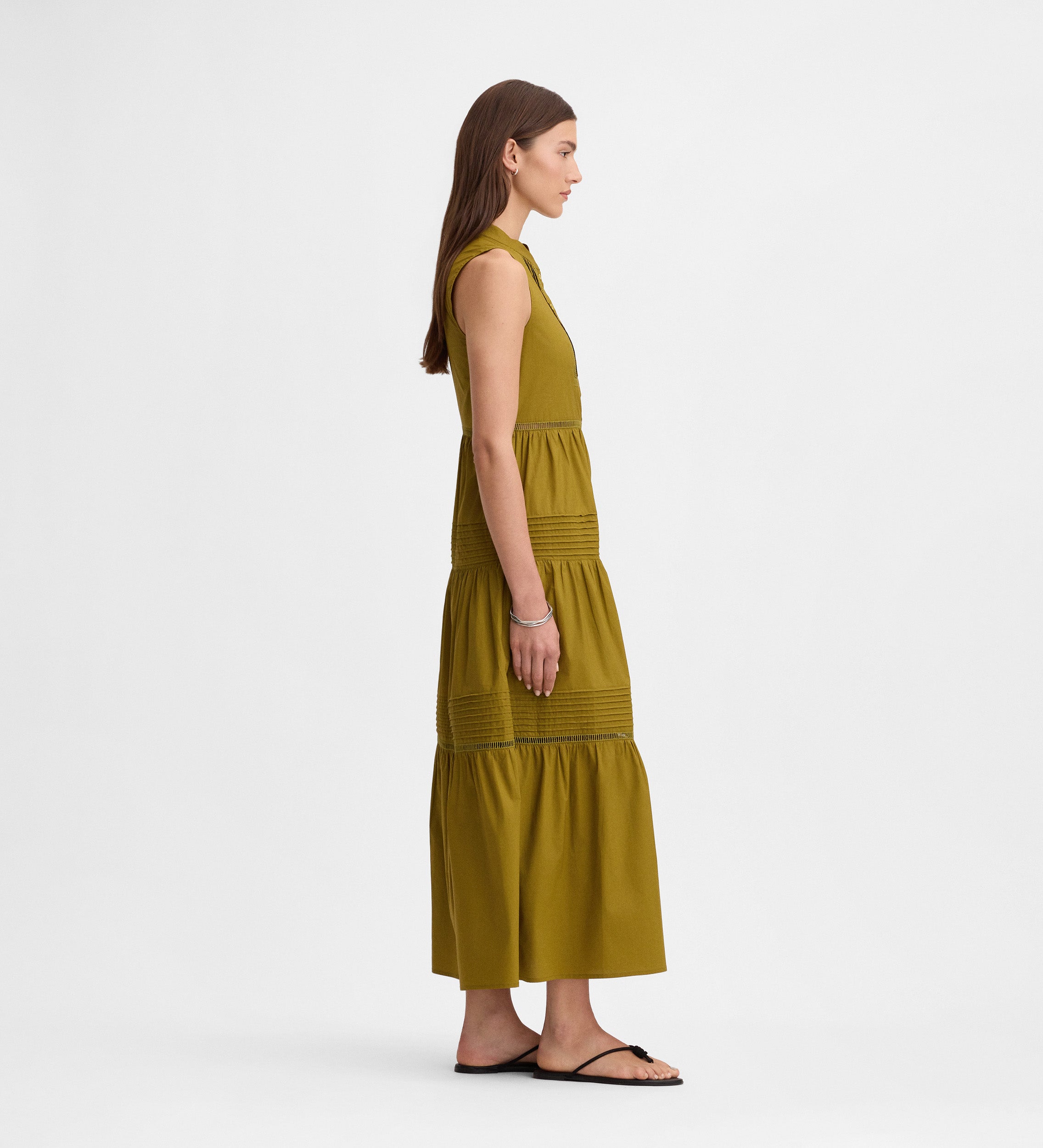 Robe midi plissée