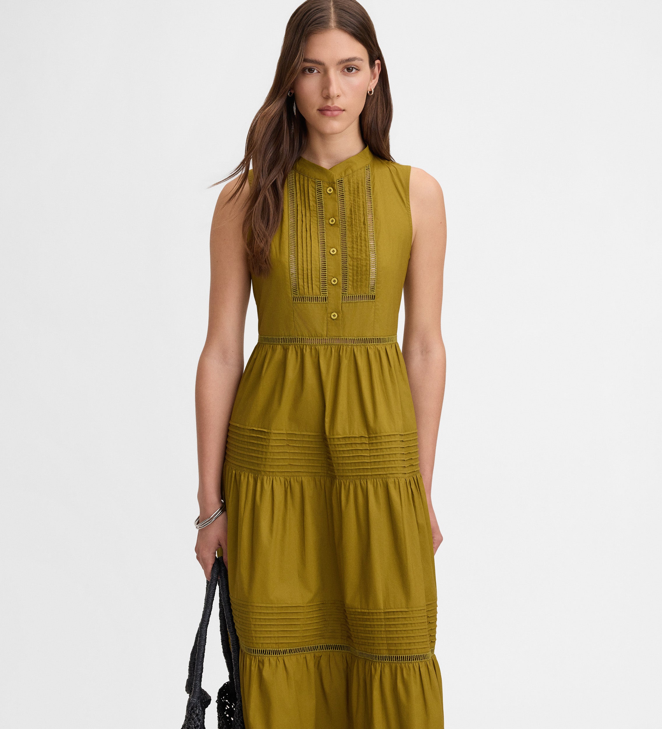 Robe midi plissée
