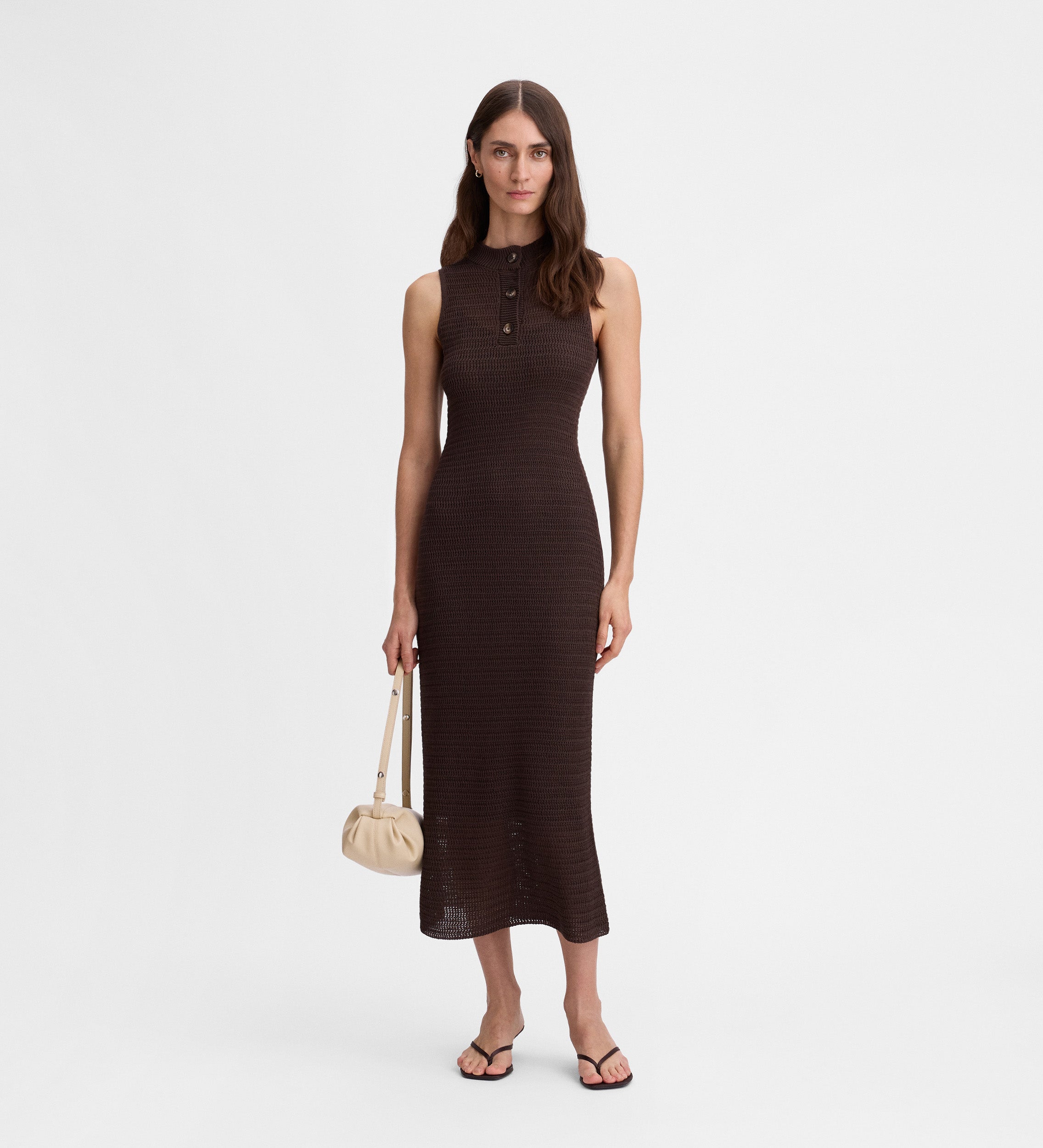 Vestido midi punto