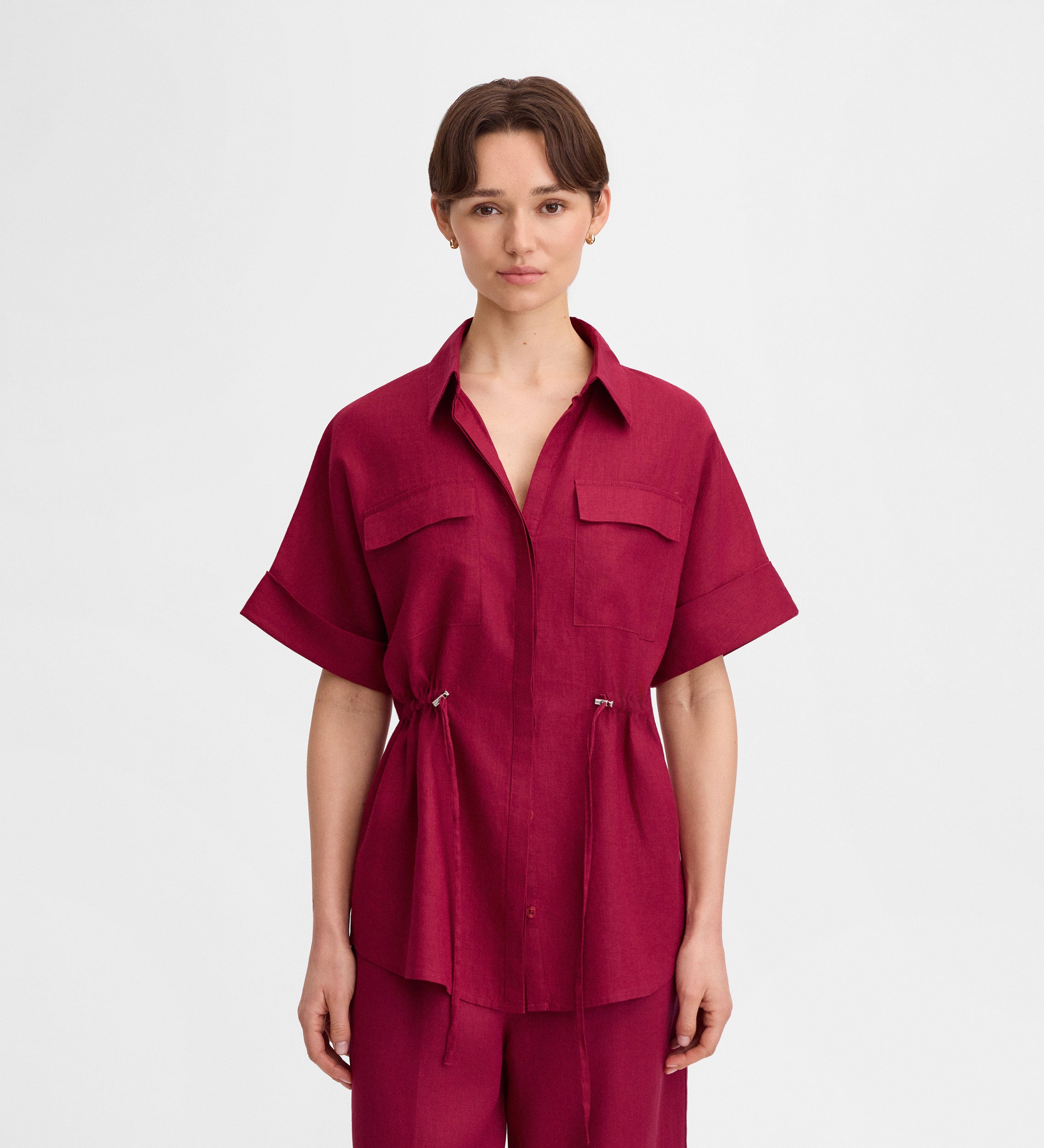 Blusa lino ceñidores