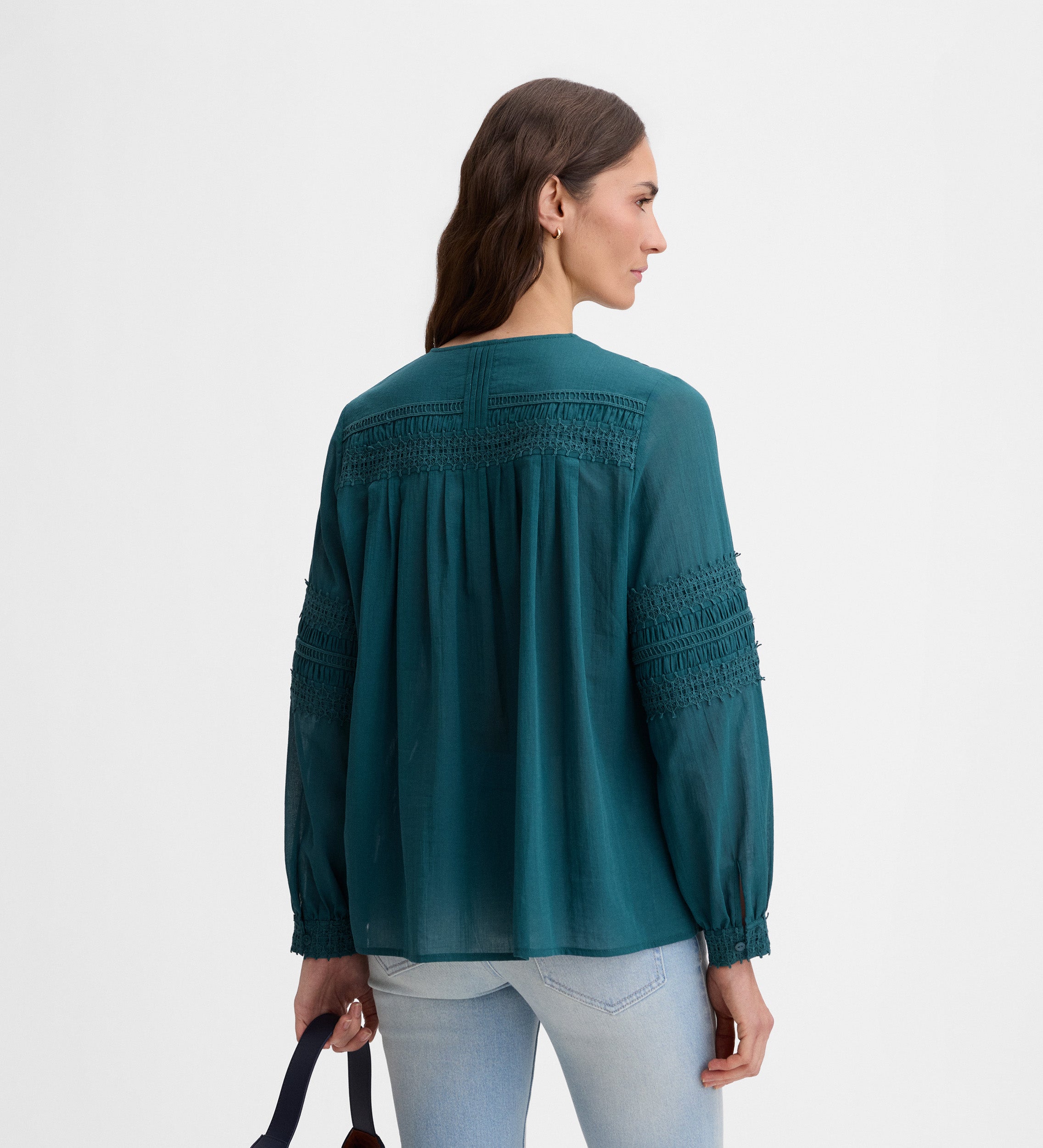 Blouse with trim