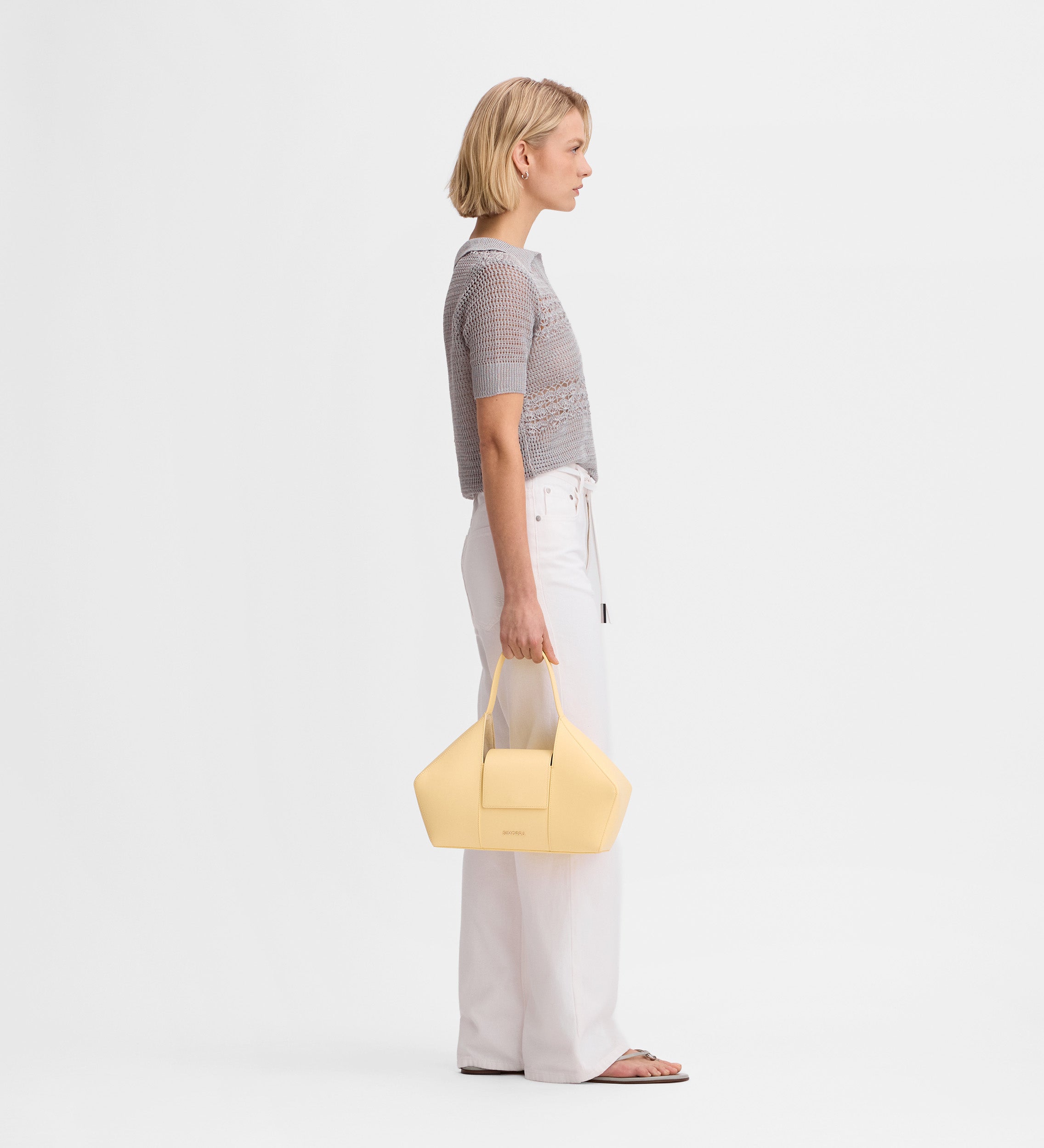 Polo knit top