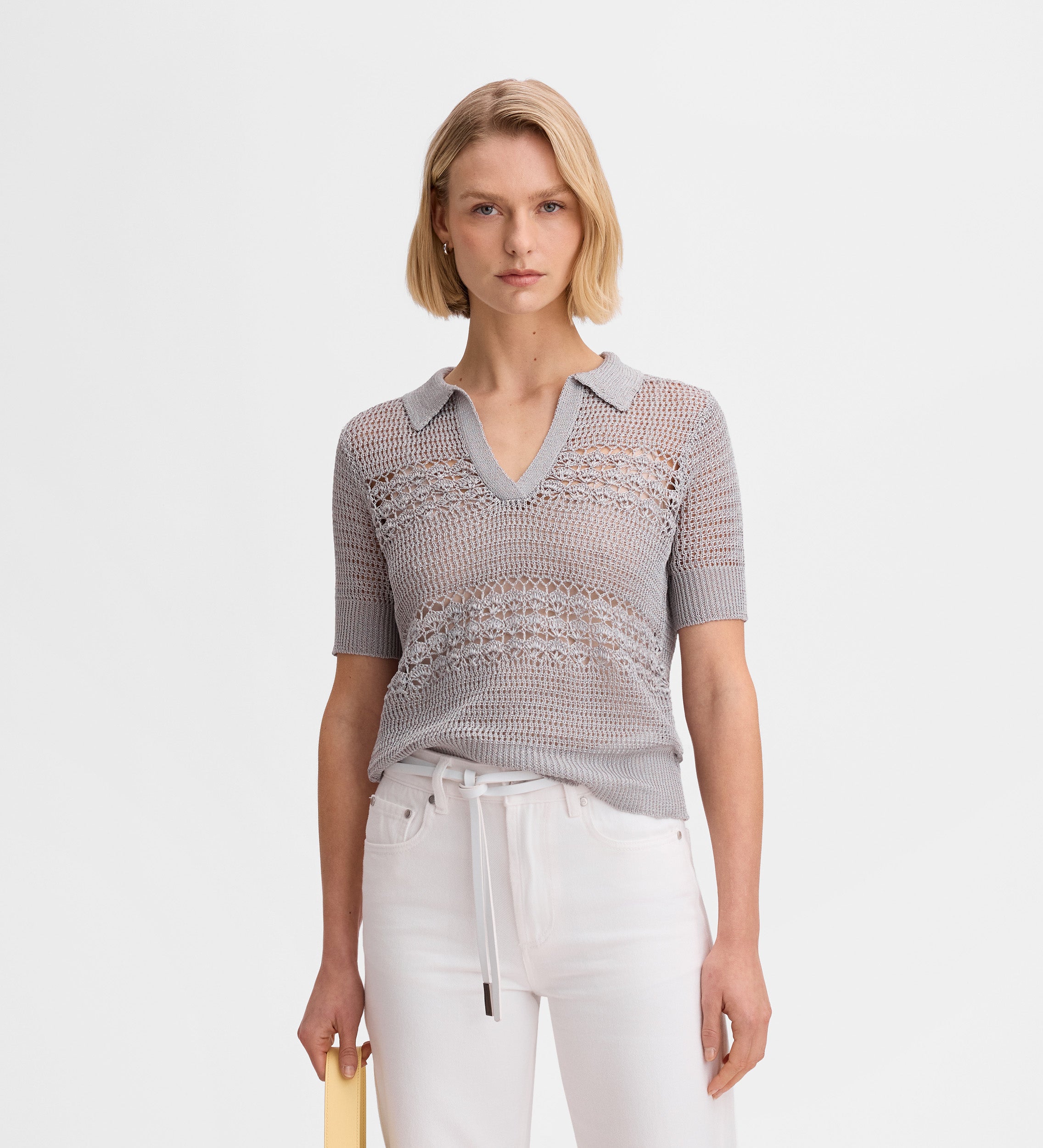 Polo knit top