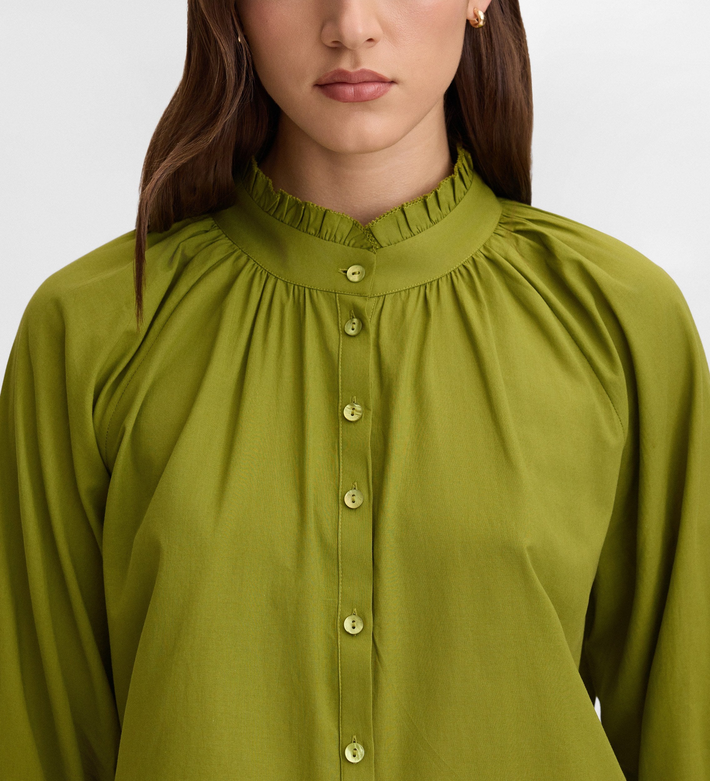 Blouse coton à volants