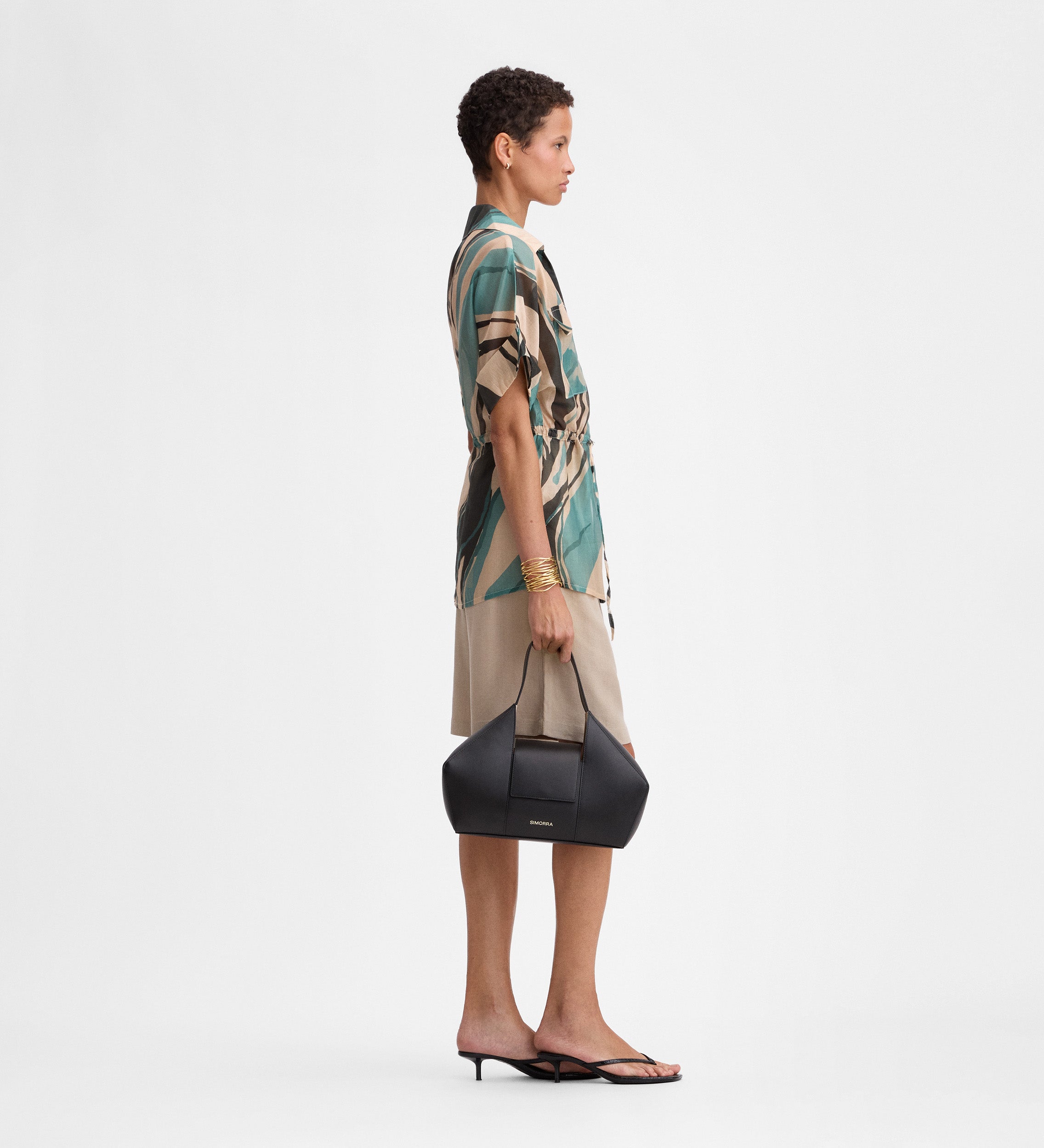 Blouse imprimé semi-transparent
