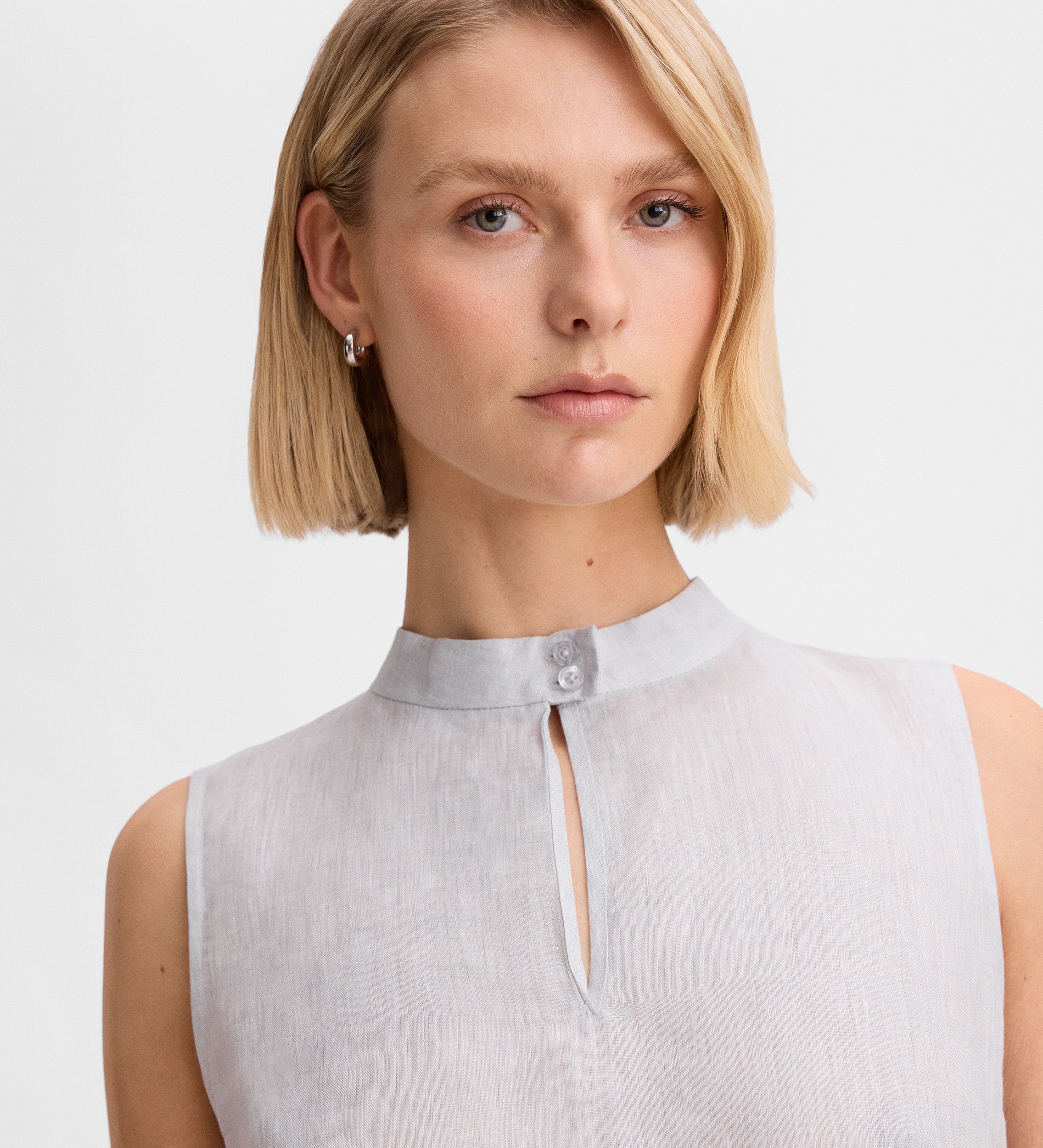 Linen belt top
