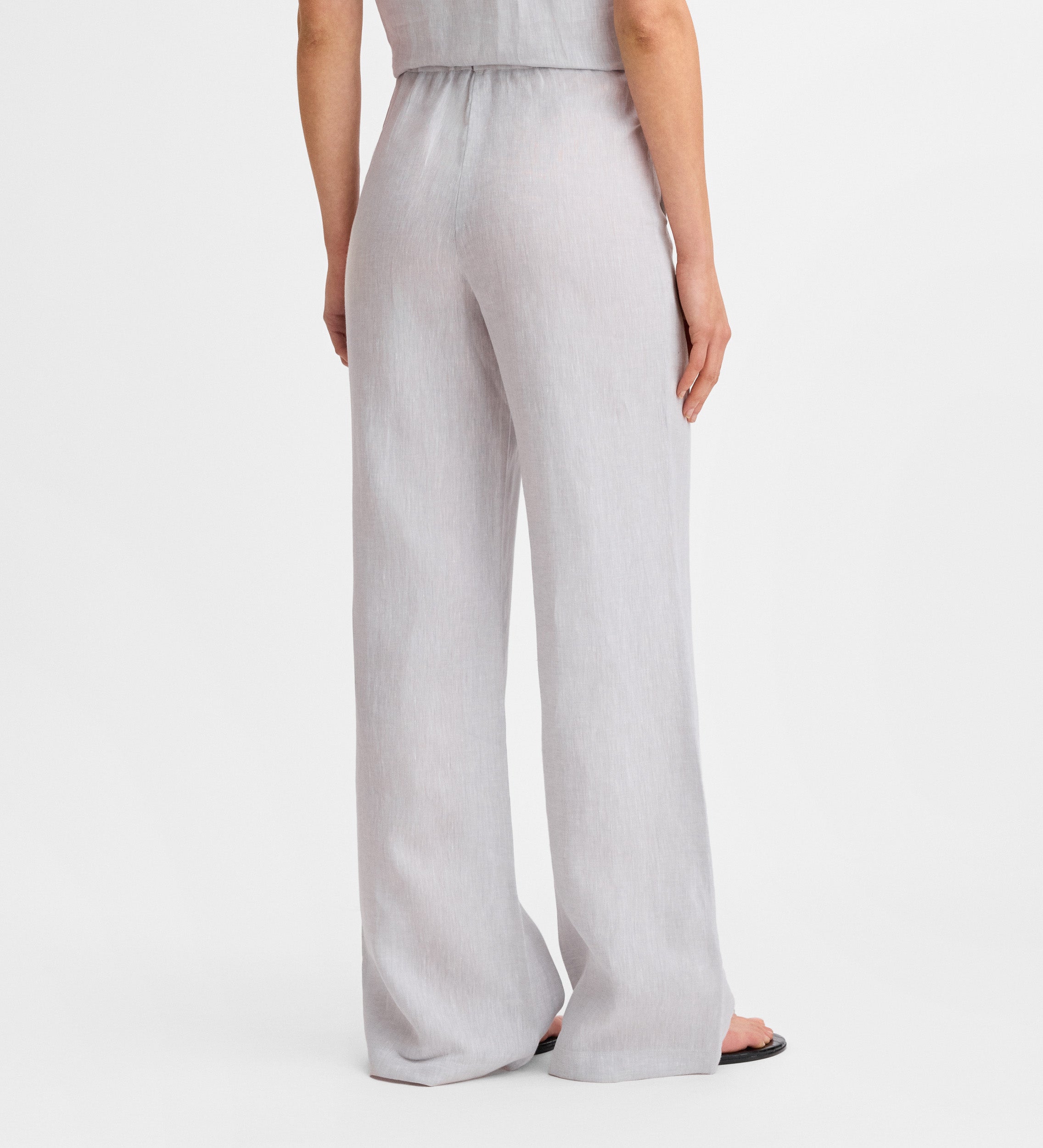 Pantalon large lin