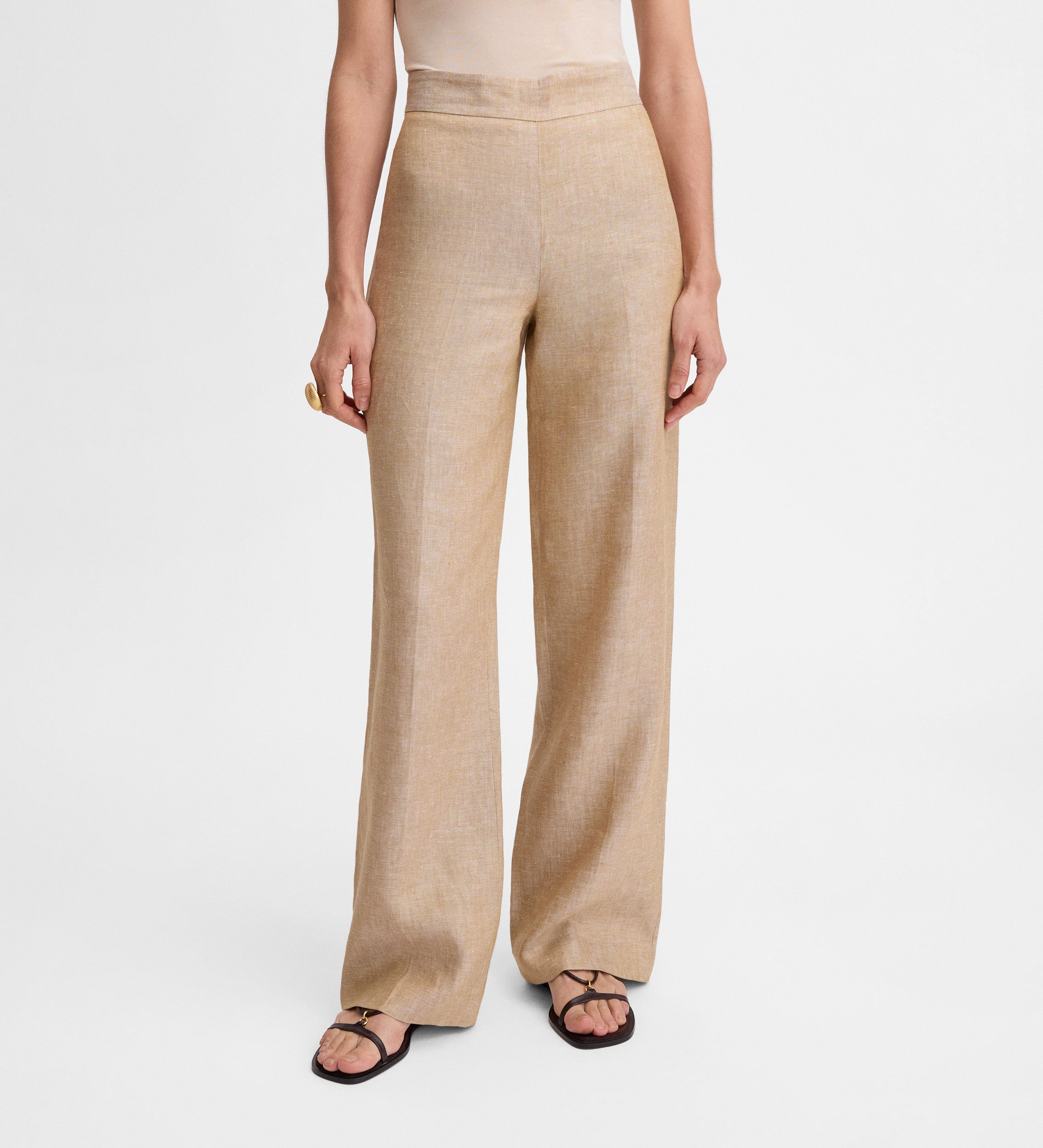 Pantalon lin à pinces