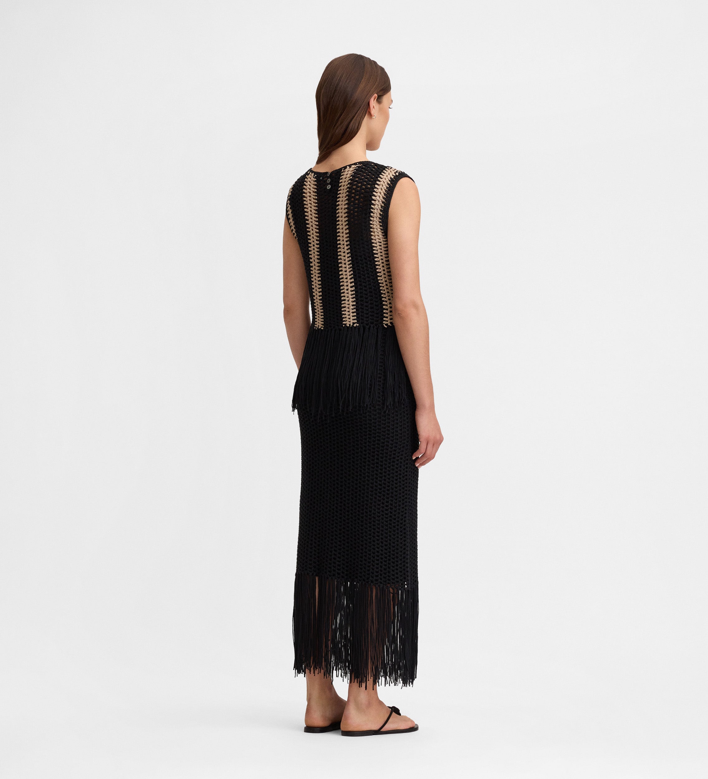 Two-tone crochet top
