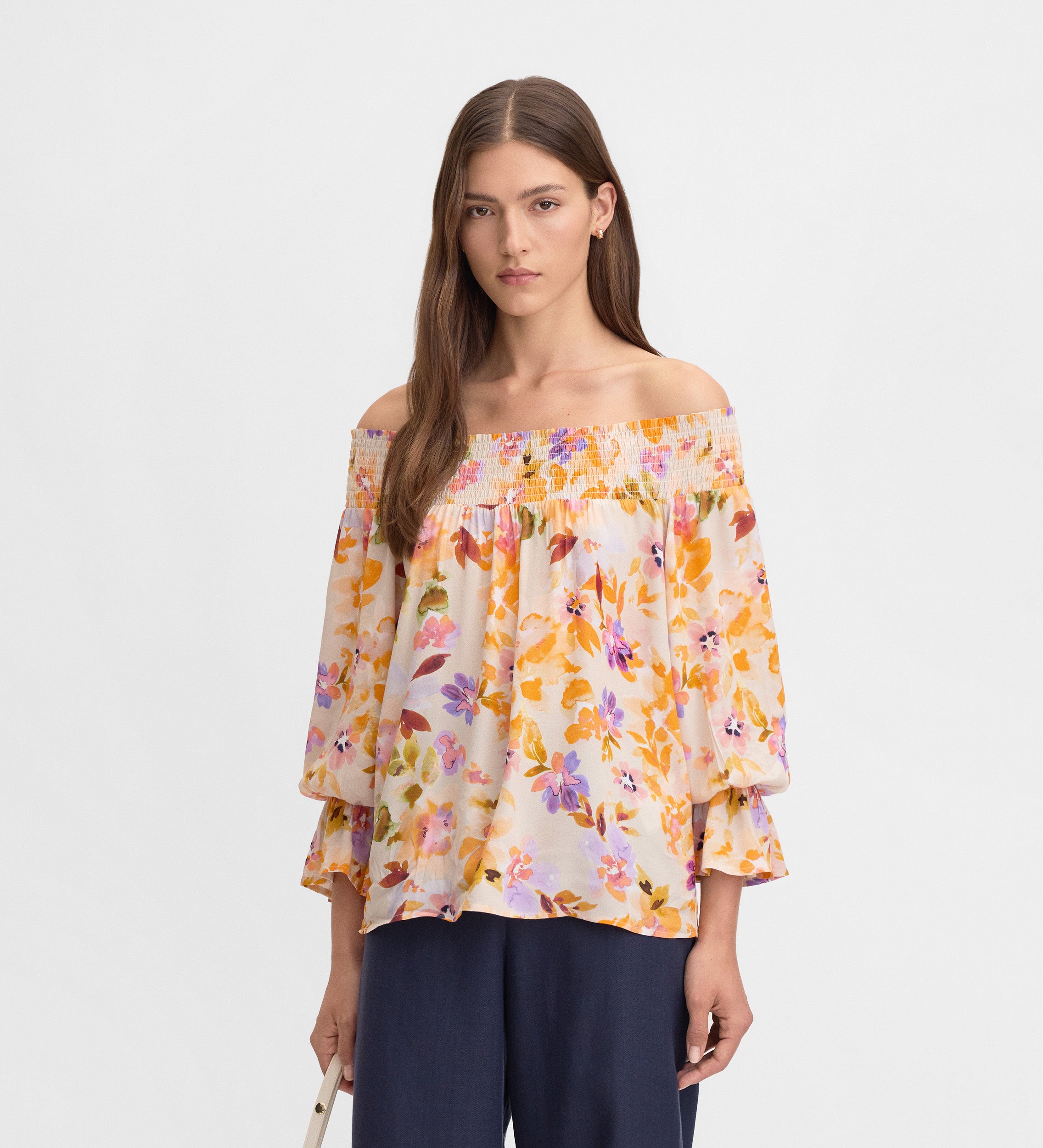 Blusa fluida estampada