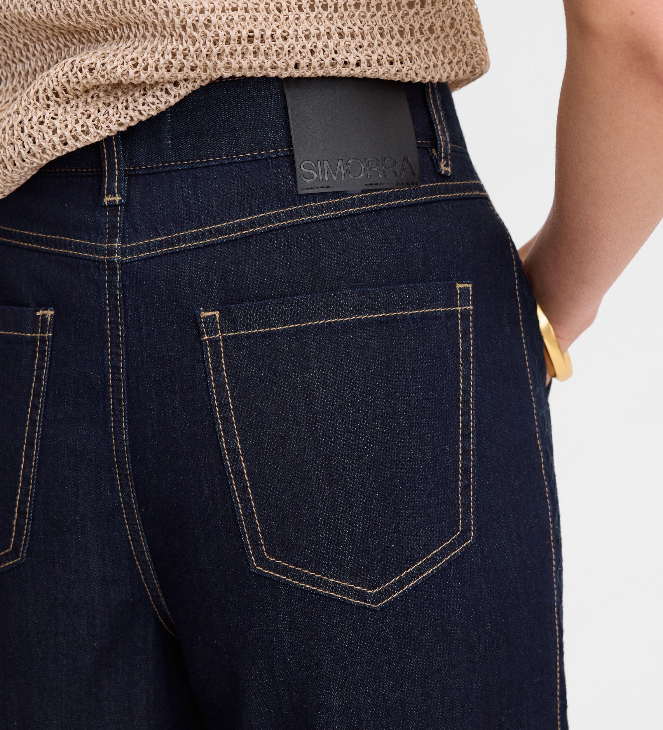 Jean large brodé