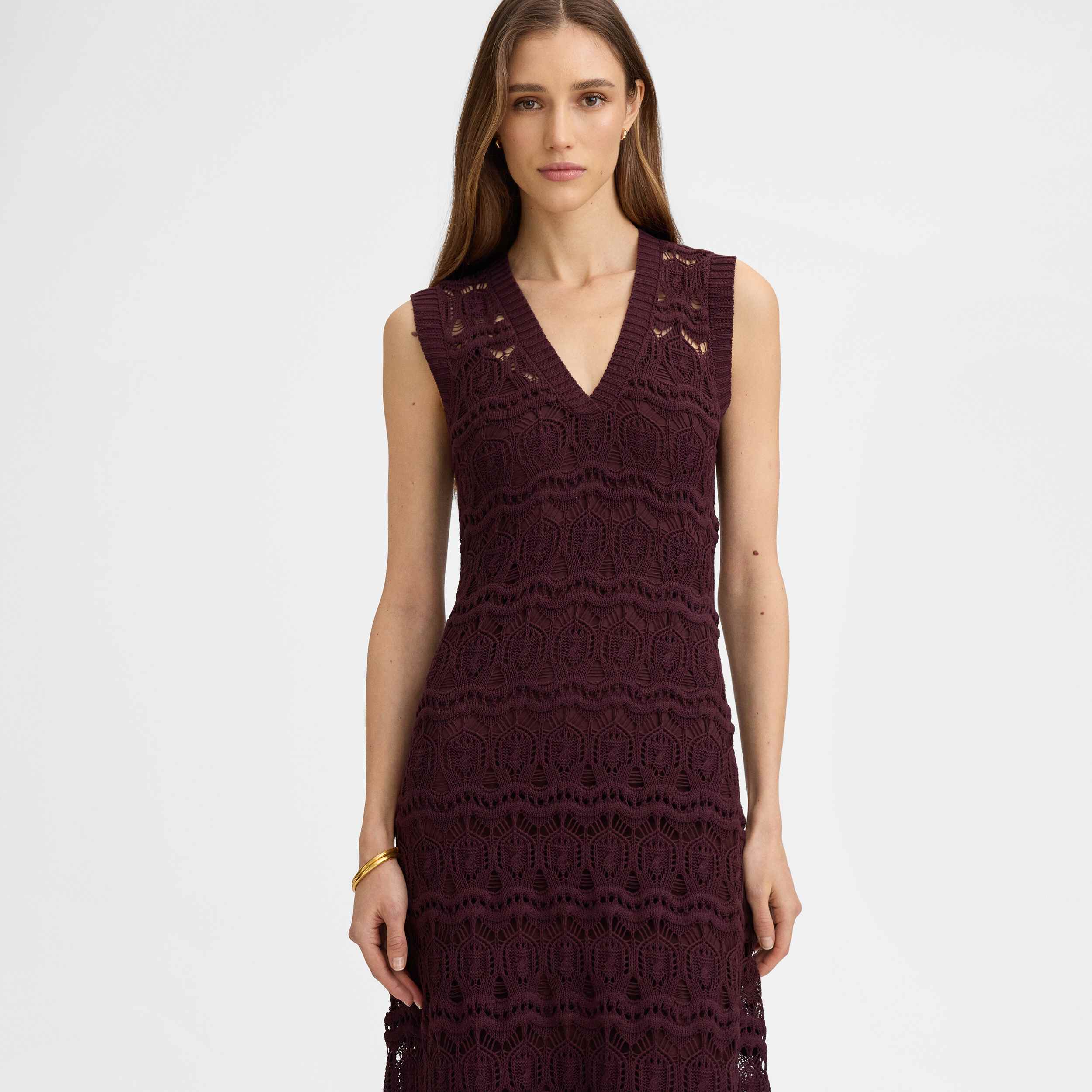 Robe en maille ajourée