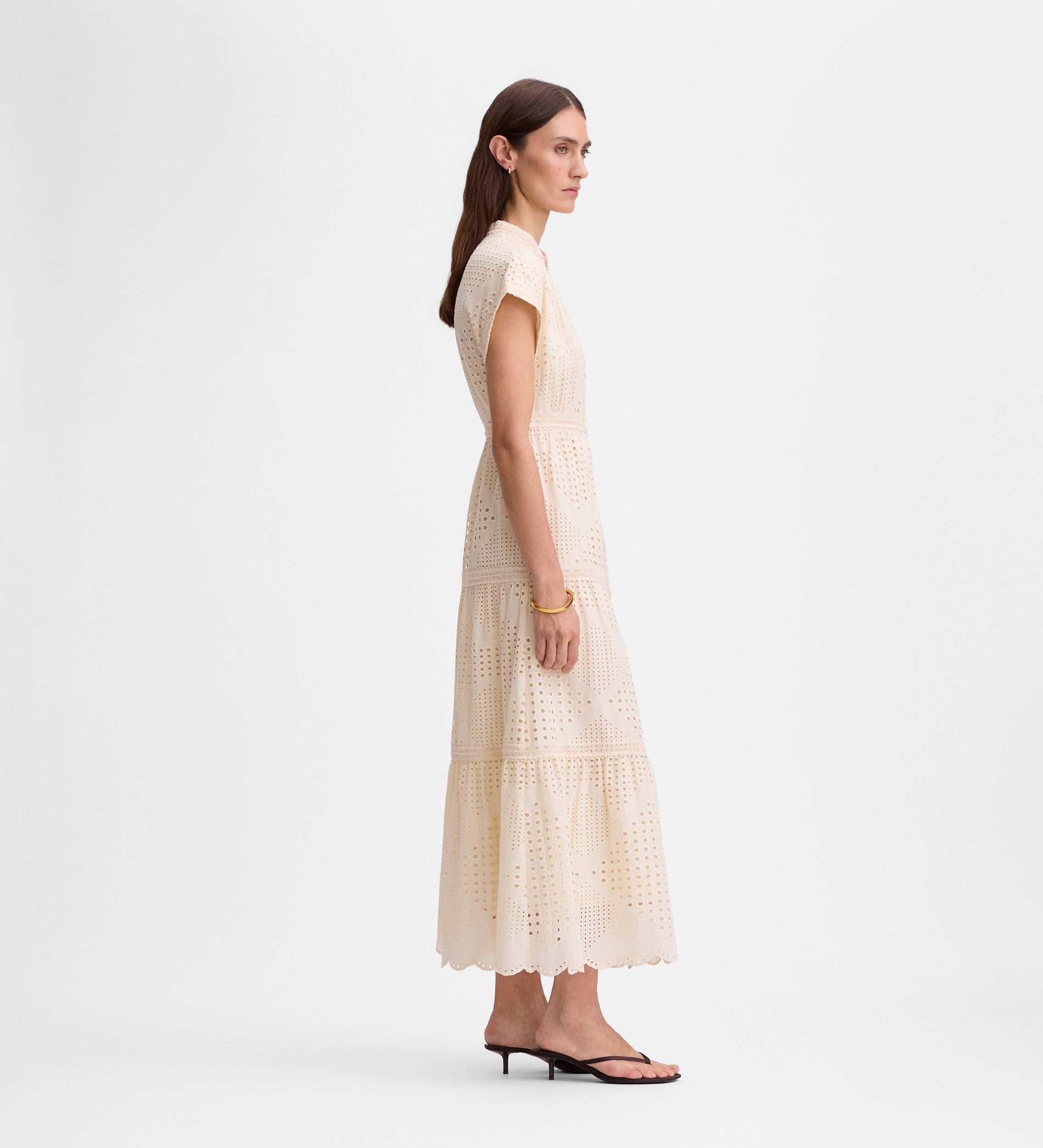 Vestido algodón bordado