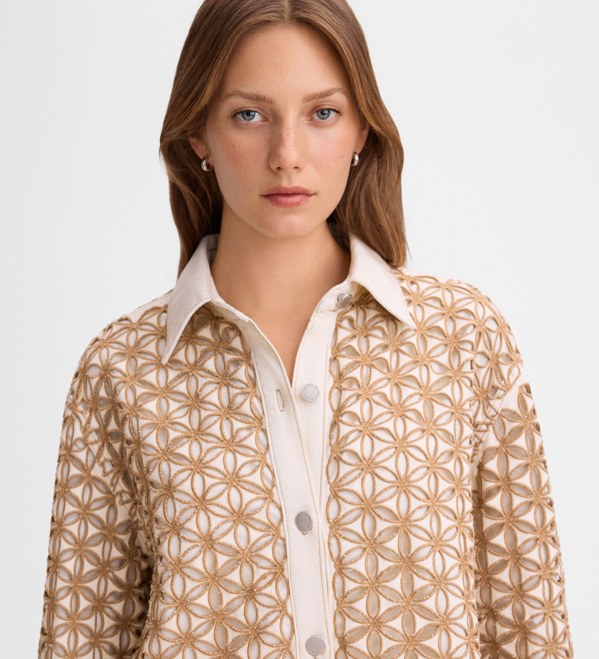 Veste en jean broderies